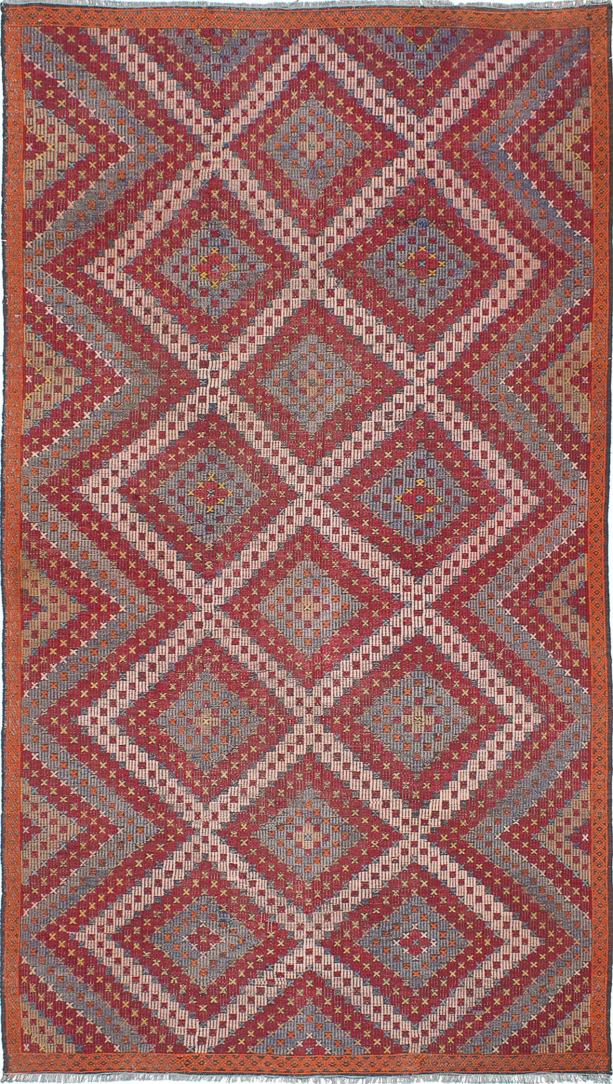 Vintage 6’2″ x 10’6″ Traditional Wool Hand Woven Oriental Area Rug
