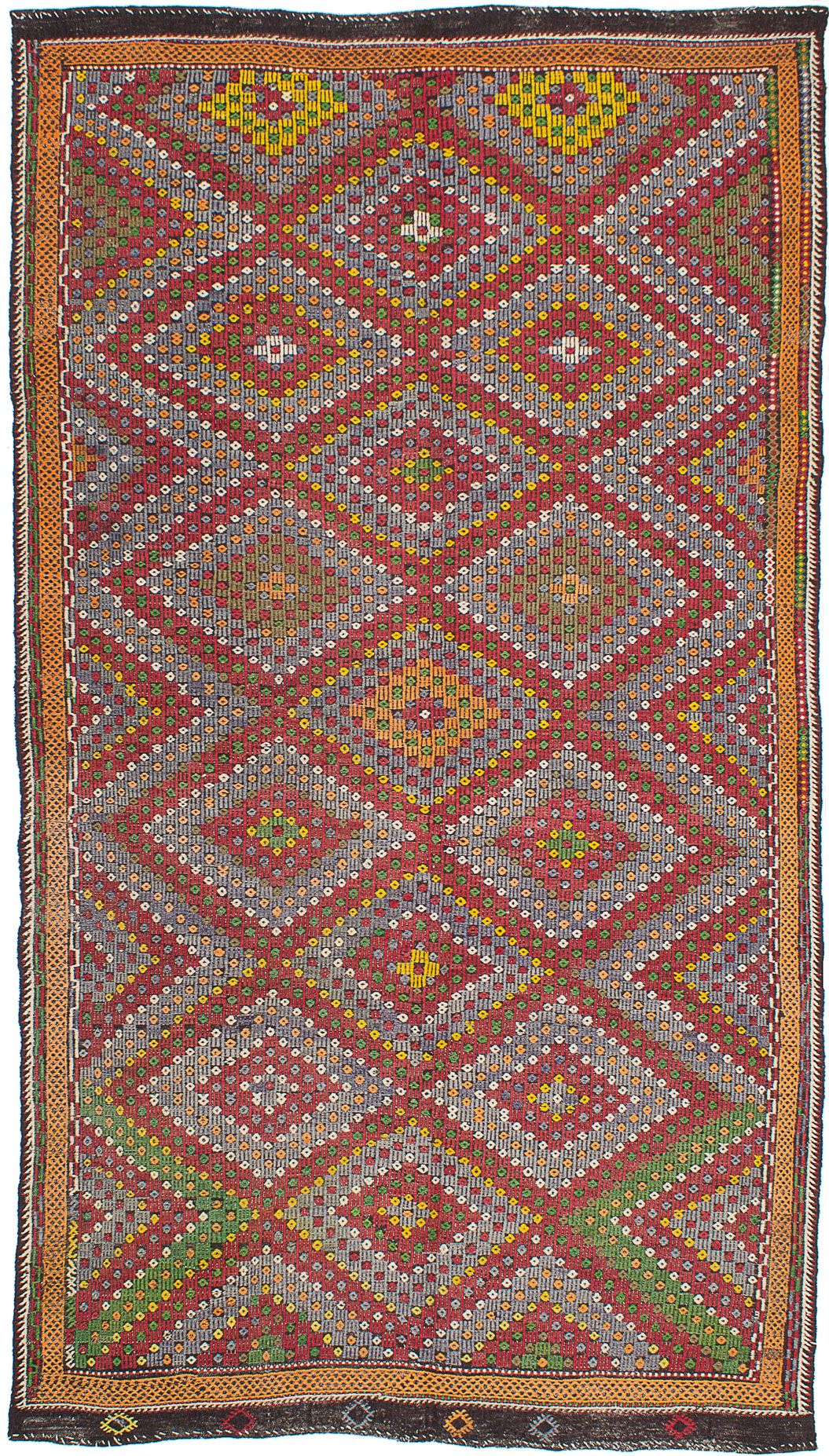 Vintage 6’0″ x 10’8″ Traditional Wool Hand Woven Oriental Area Rug