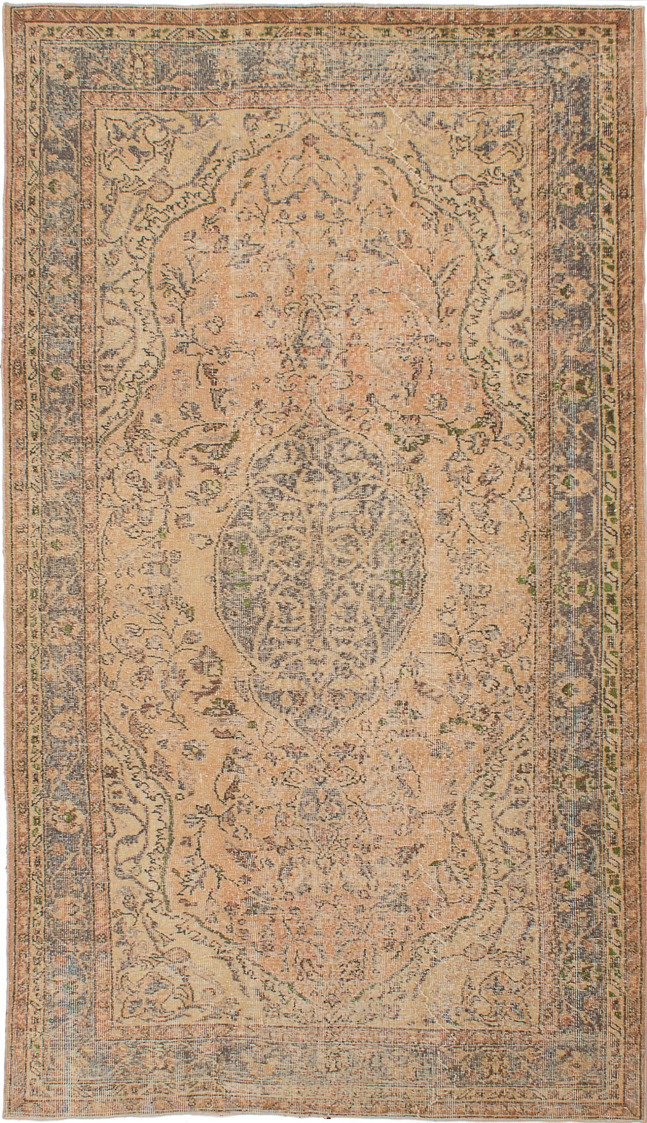 Vintage Hand-Knotted Area Rug 5’8″ x 9’9″ Traditional Wool Carpet
