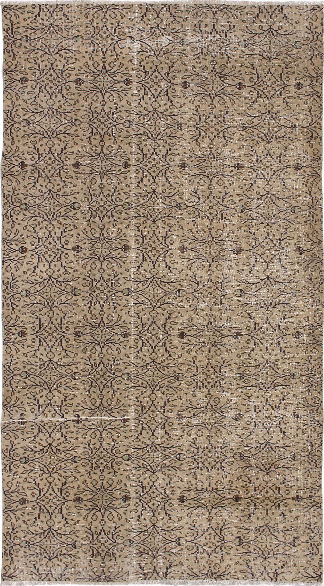 Vintage 4’11” x 8’10” Traditional Hand Knotted Vegetable Dye Wool Area Rug