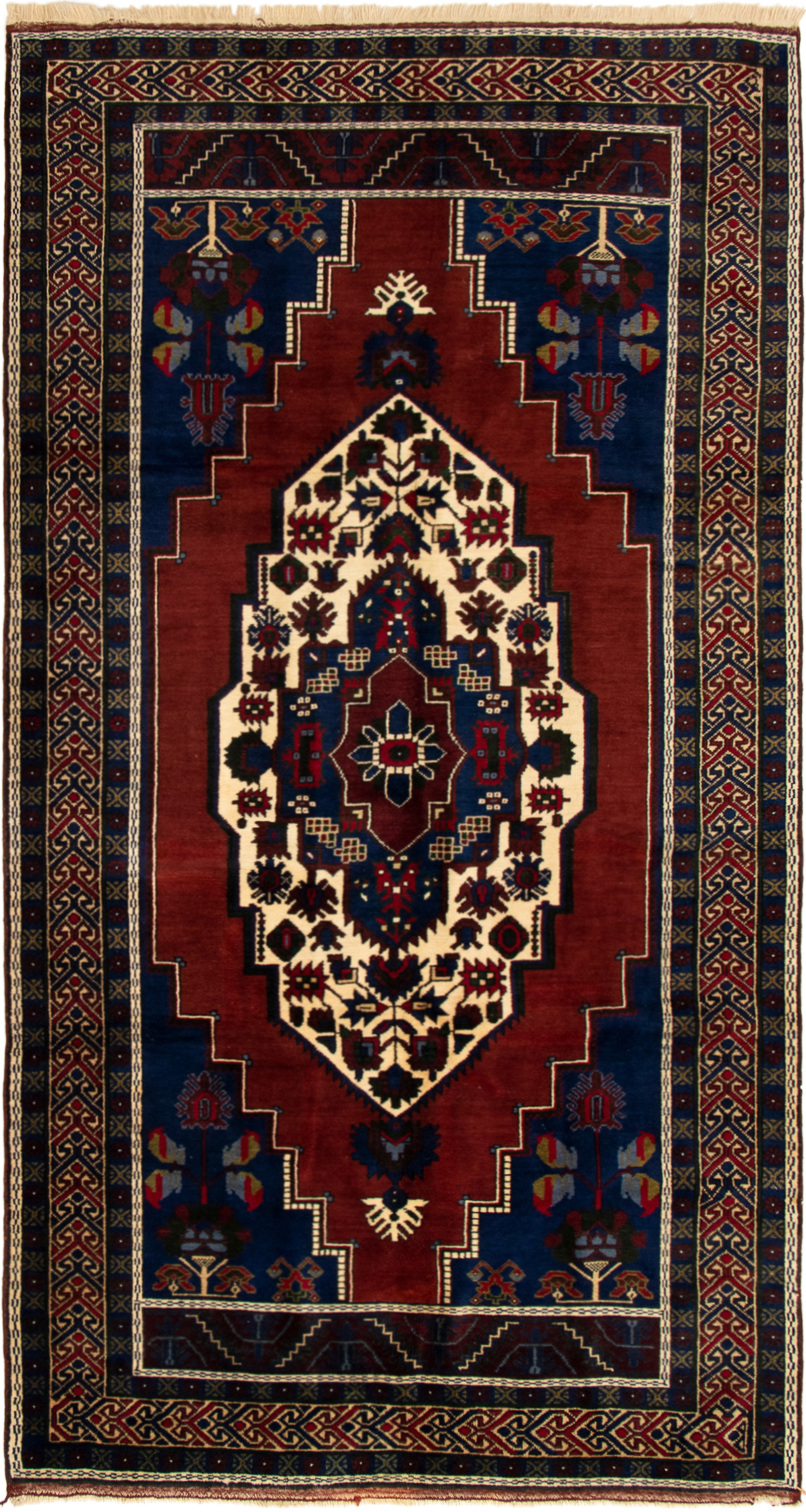 Traditional Vintage Hand-Knotted Oriental Carpet 5’7″ x 10’6″ Wool Area Rug