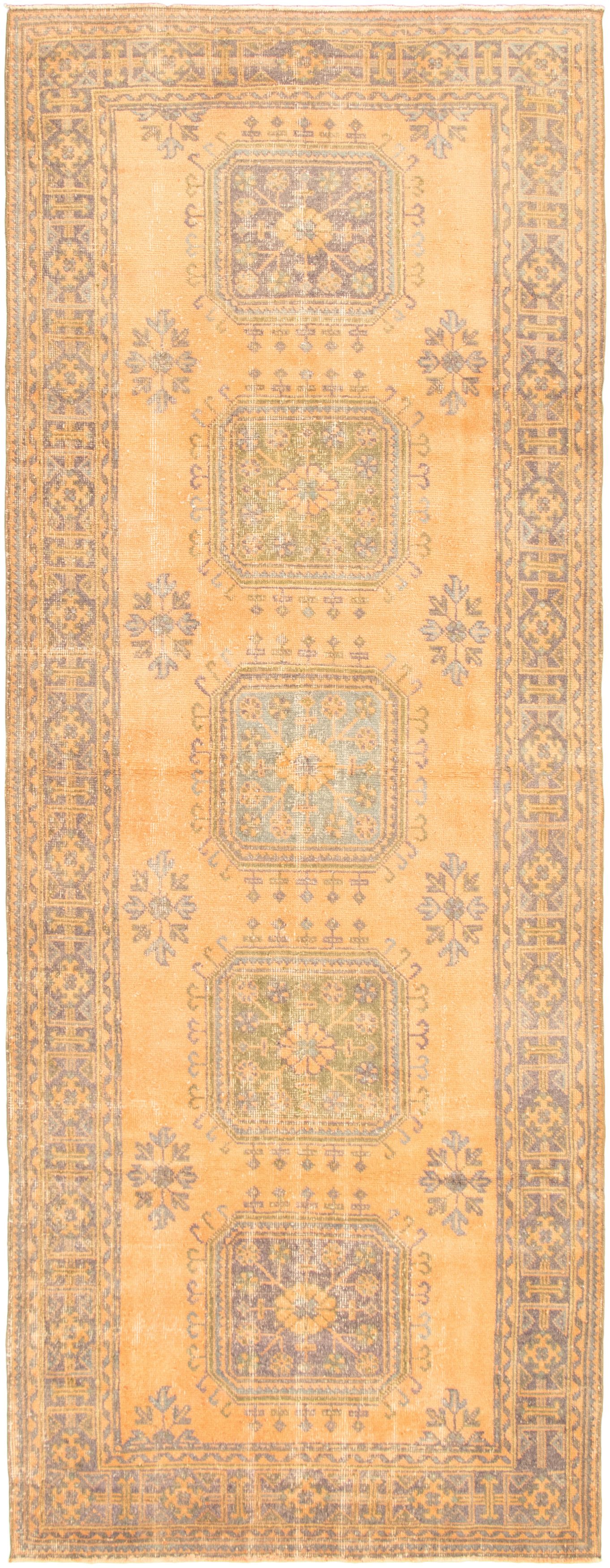 4’7″ x 11’9″ Vintage Hand-knotted Runner Rug Traditional Oriental Wool Carpet