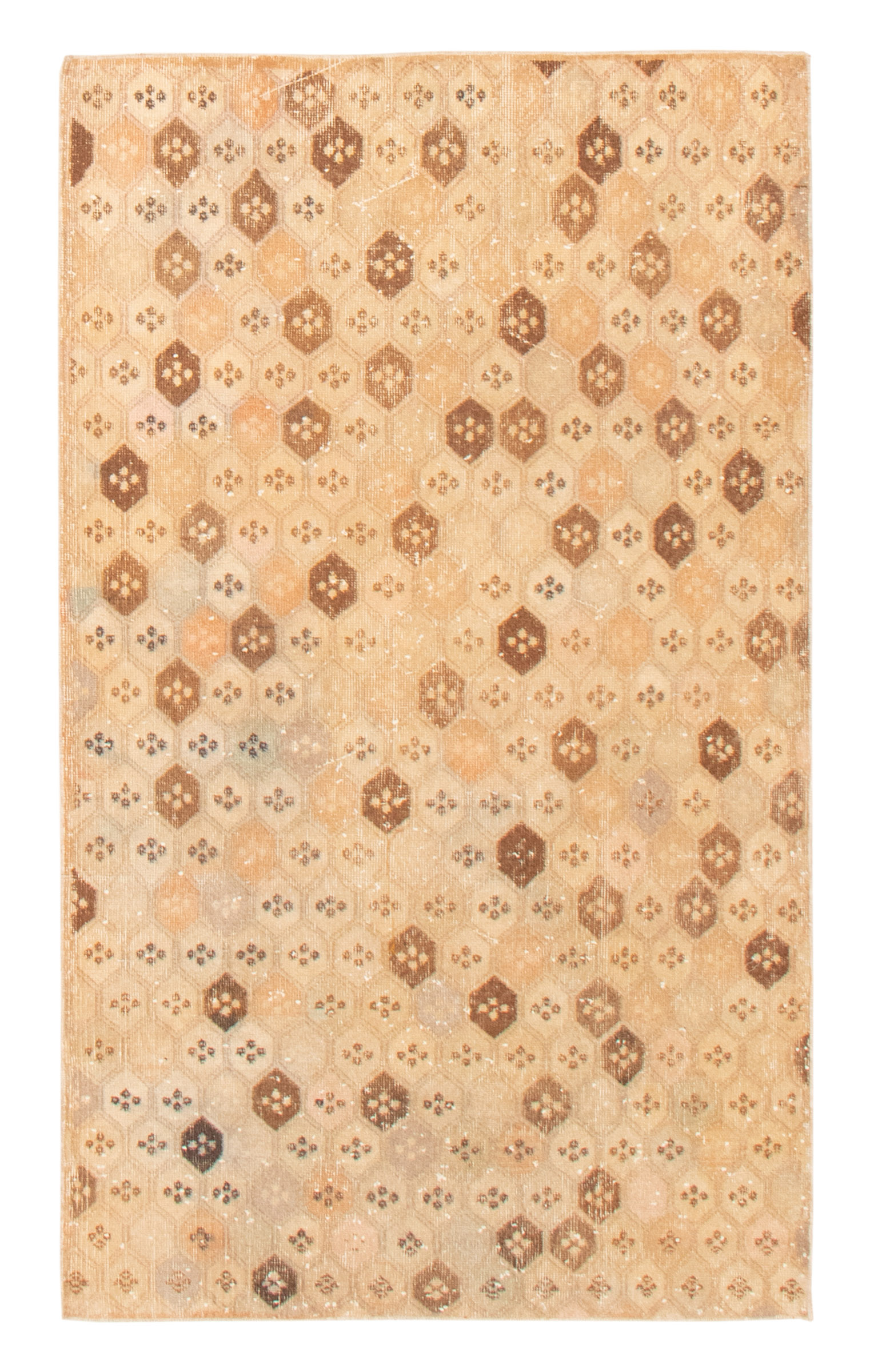 Vintage 4’0″ x 6’9″ Traditional Hand Knotted Vegetable Dye Wool Area Rug