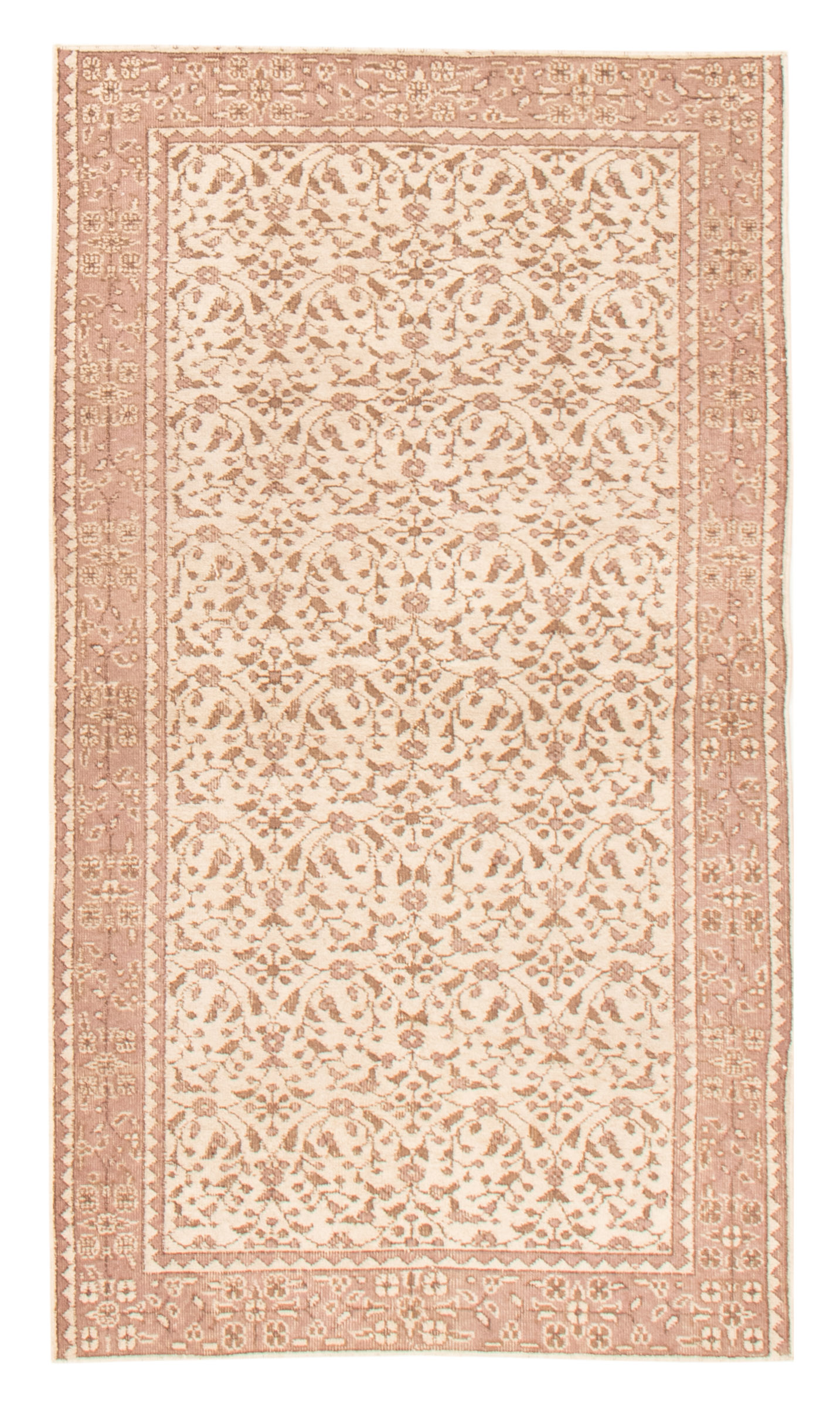 Vintage Traditional Hand-Knotted Area Rug 3’9″ x 6’8″ Oriental Wool Carpet