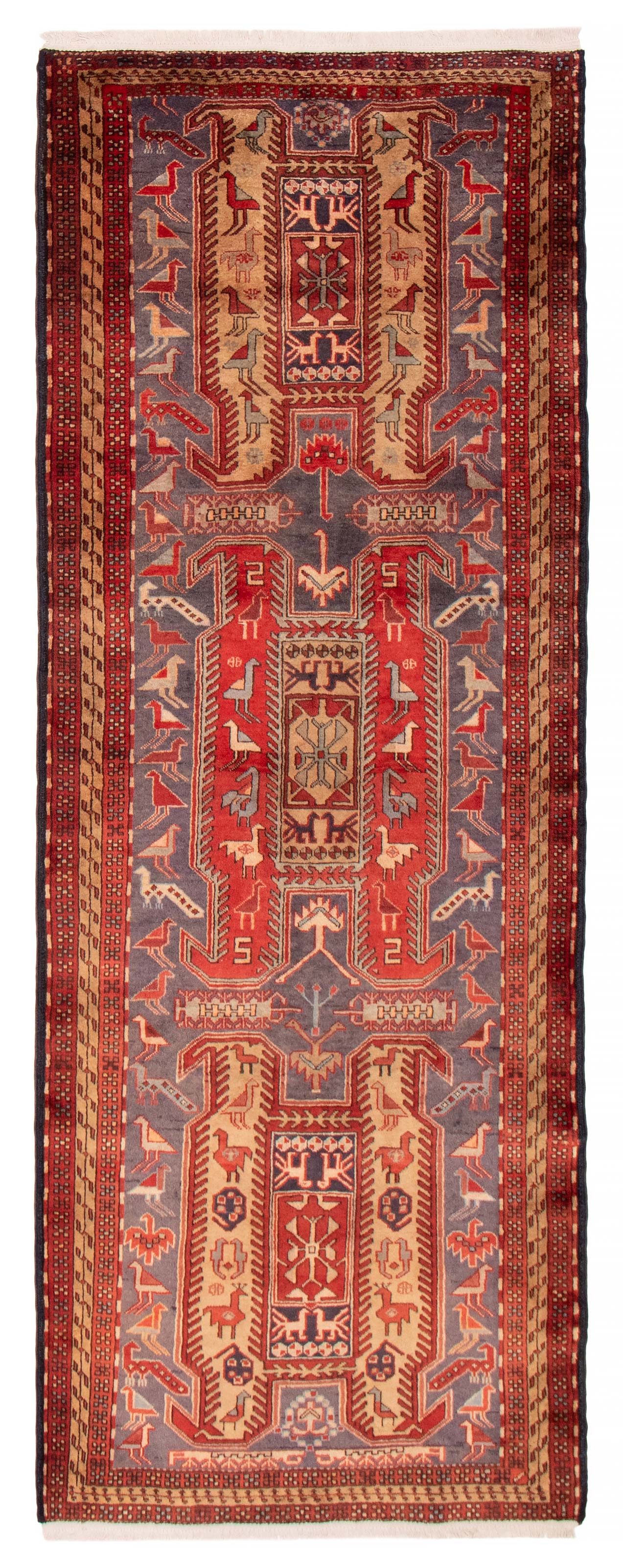 3’10” x 10’2″ Vintage Hand-knotted Runner Rug Traditional Oriental Wool Carpet