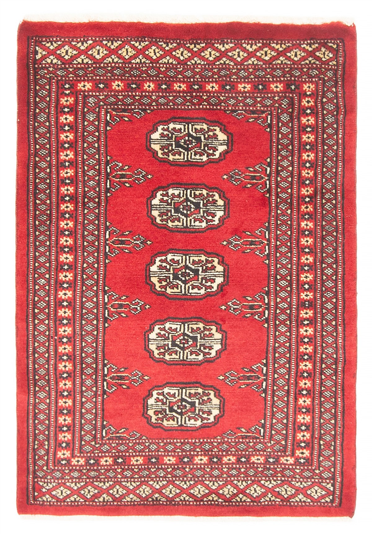 Hand Knotted Vintage Wool Bokhara Rug No. 201 Hand Knotted Vintage Wool Bokhara Rug No. 201