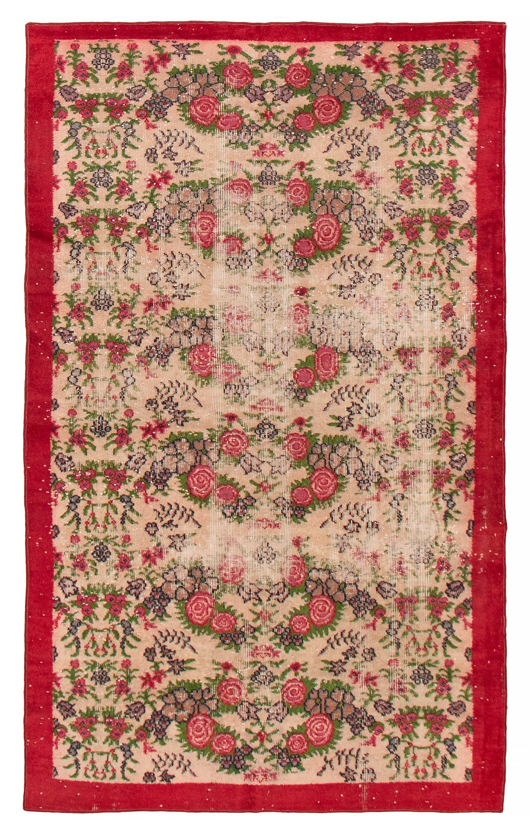 Traditional Vintage Hand-Knotted Area Rug 4’11” x 8’0″ Oriental Wool Carpet