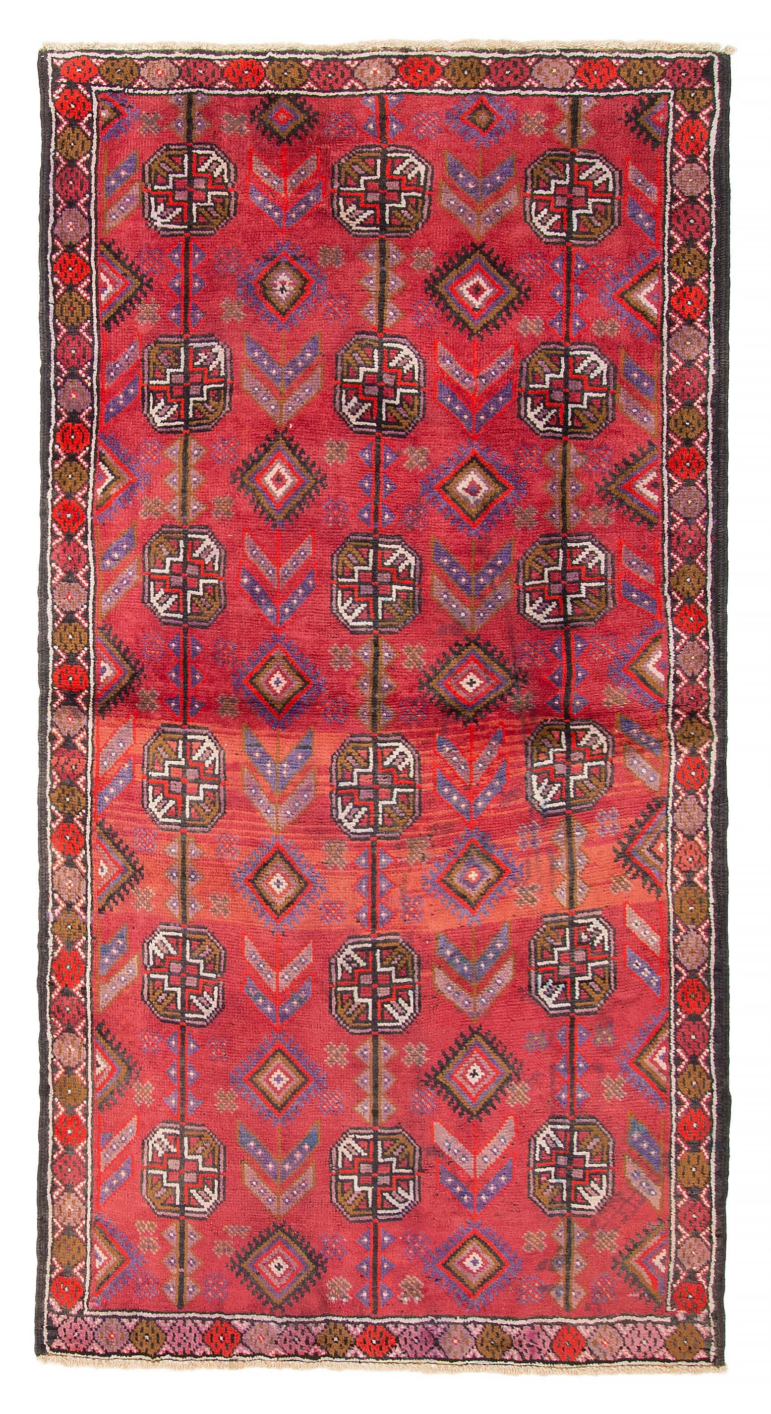 Vintage Traditional Hand-Knotted Area Rug 3’10” x 7’7″ Oriental Wool Carpet