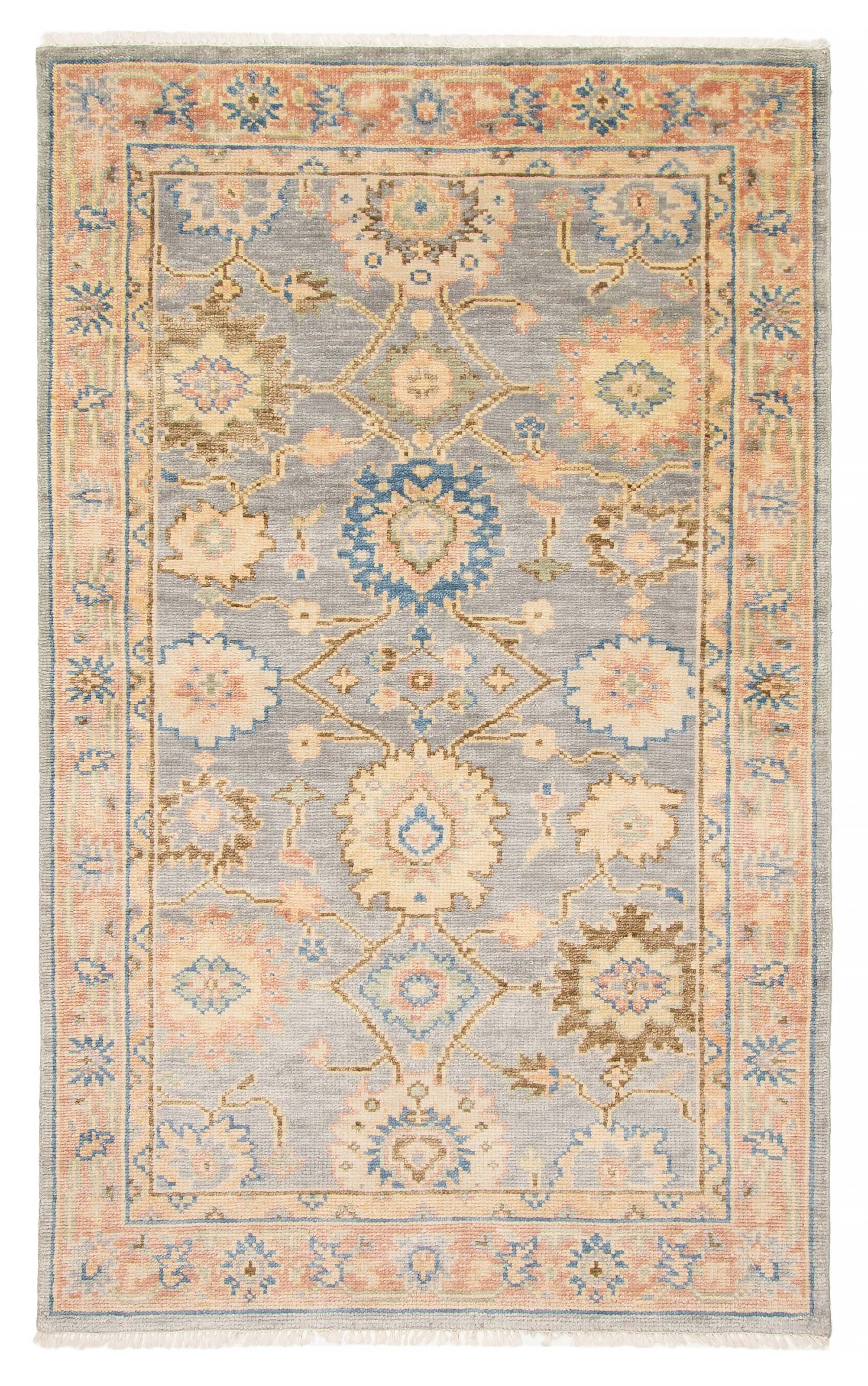 Vintage Hand-Knotted Area Rug 5’0″ x 8’1″ Traditional Wool Carpet