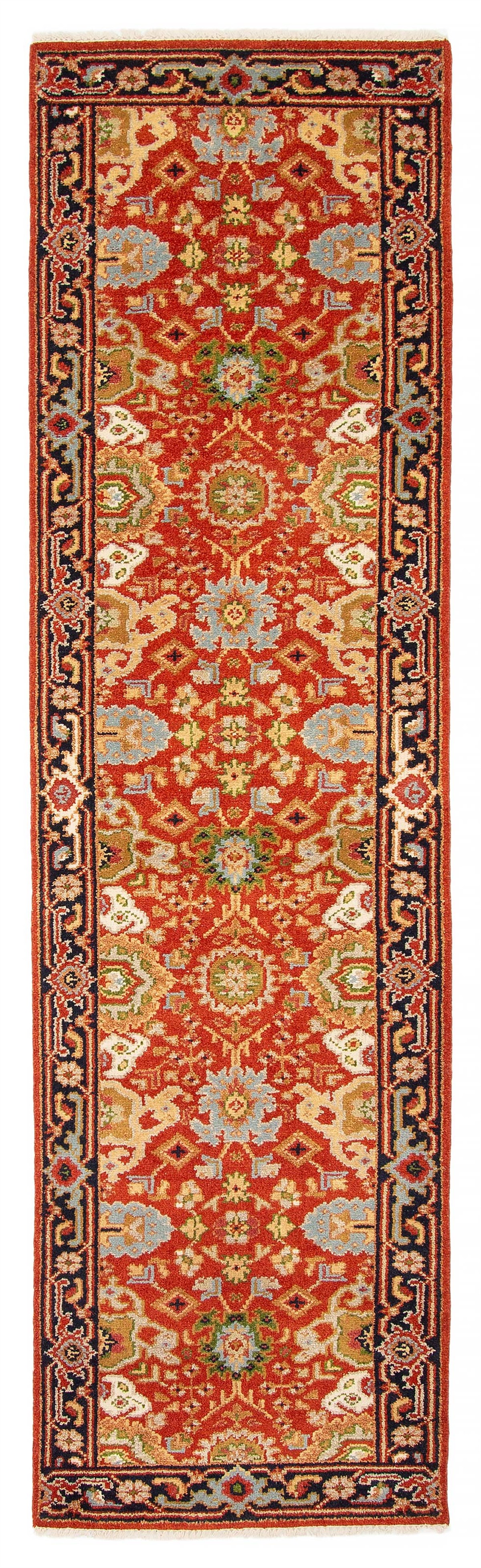 Vintage Hand-knotted Runner Rug 2’8″ x 9’7″ Traditional Oriental Wool Carpet