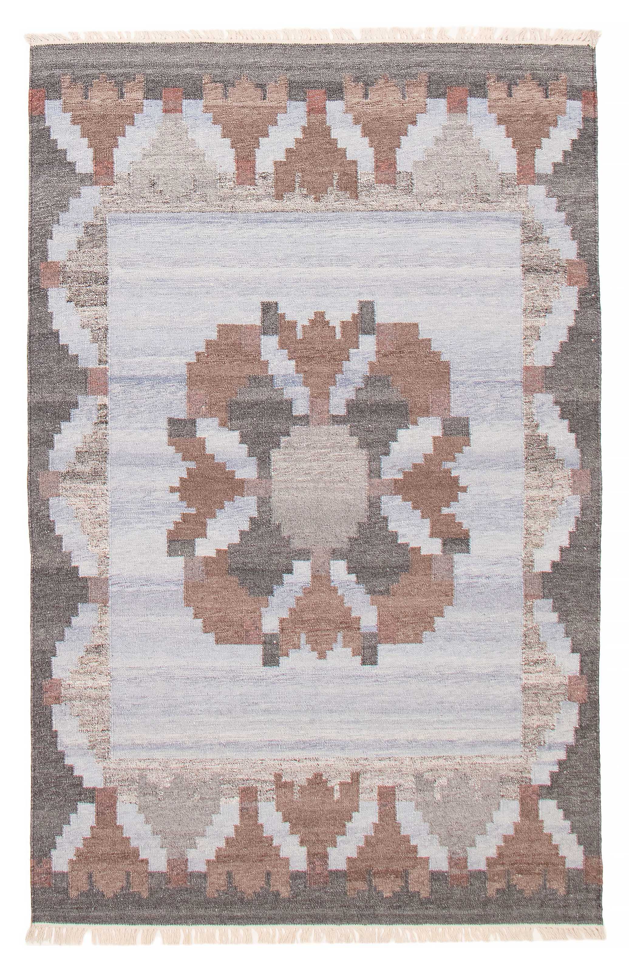 Vintage Hand Woven Area Rug 5’3″ x 8’1″ Traditional Wool Oriental Carpet