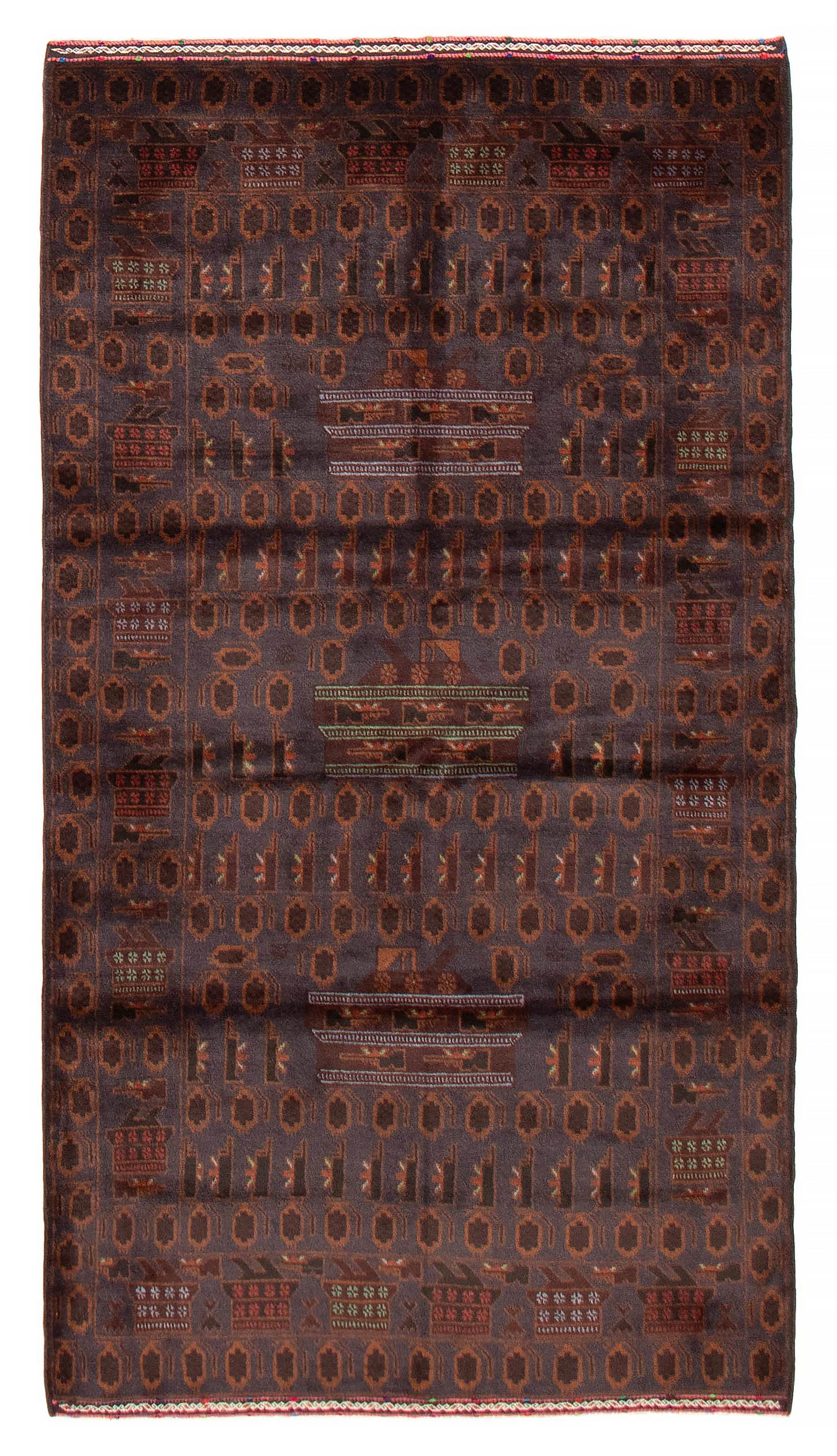 Vintage Hand-Knotted Area Rug 3’9″ x 7’0″ Traditional Wool Carpet
