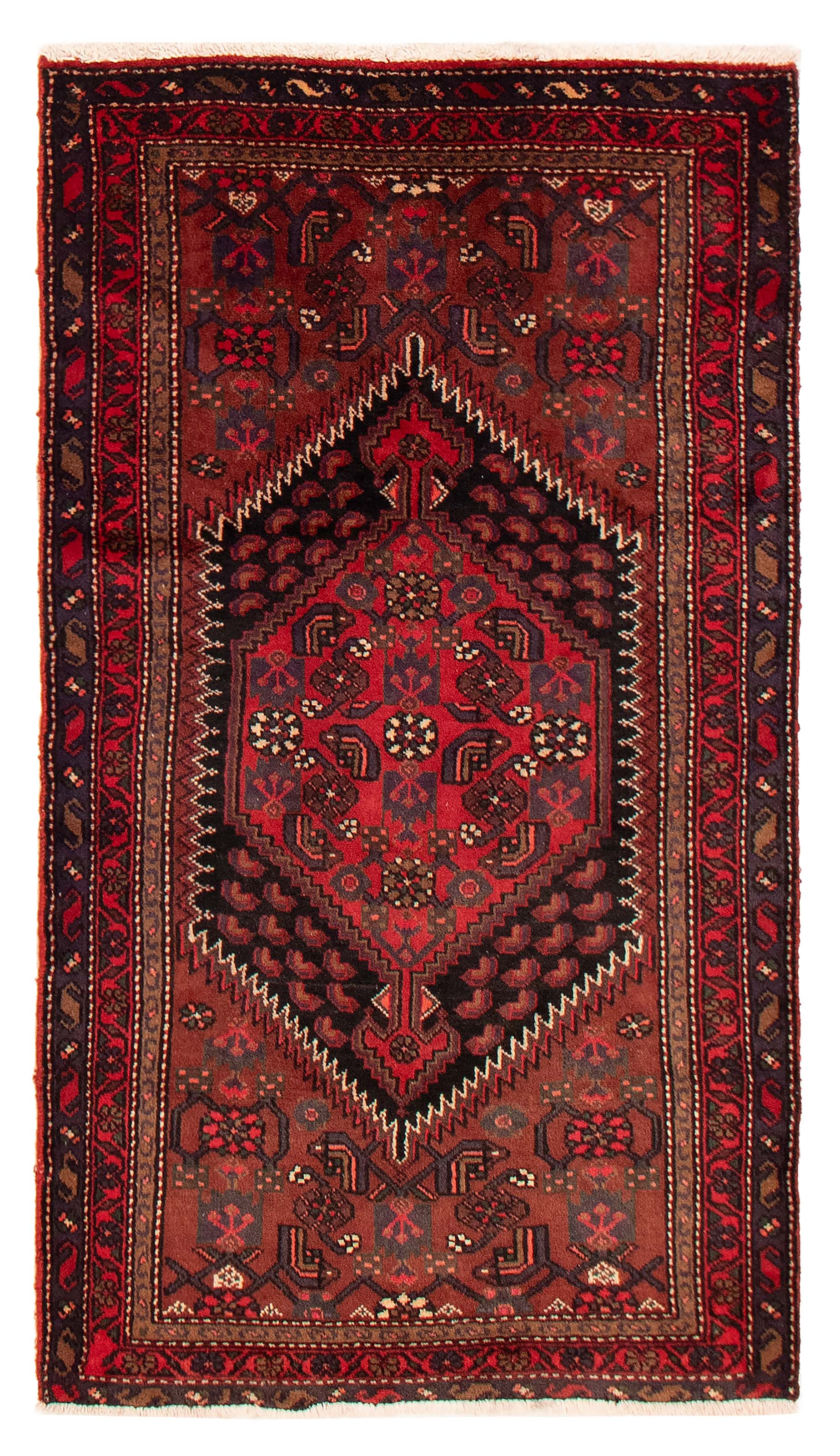 Vintage Hand-Knotted Area Rug 3’4″ x 6’0″ Traditional Oriental Wool Carpet