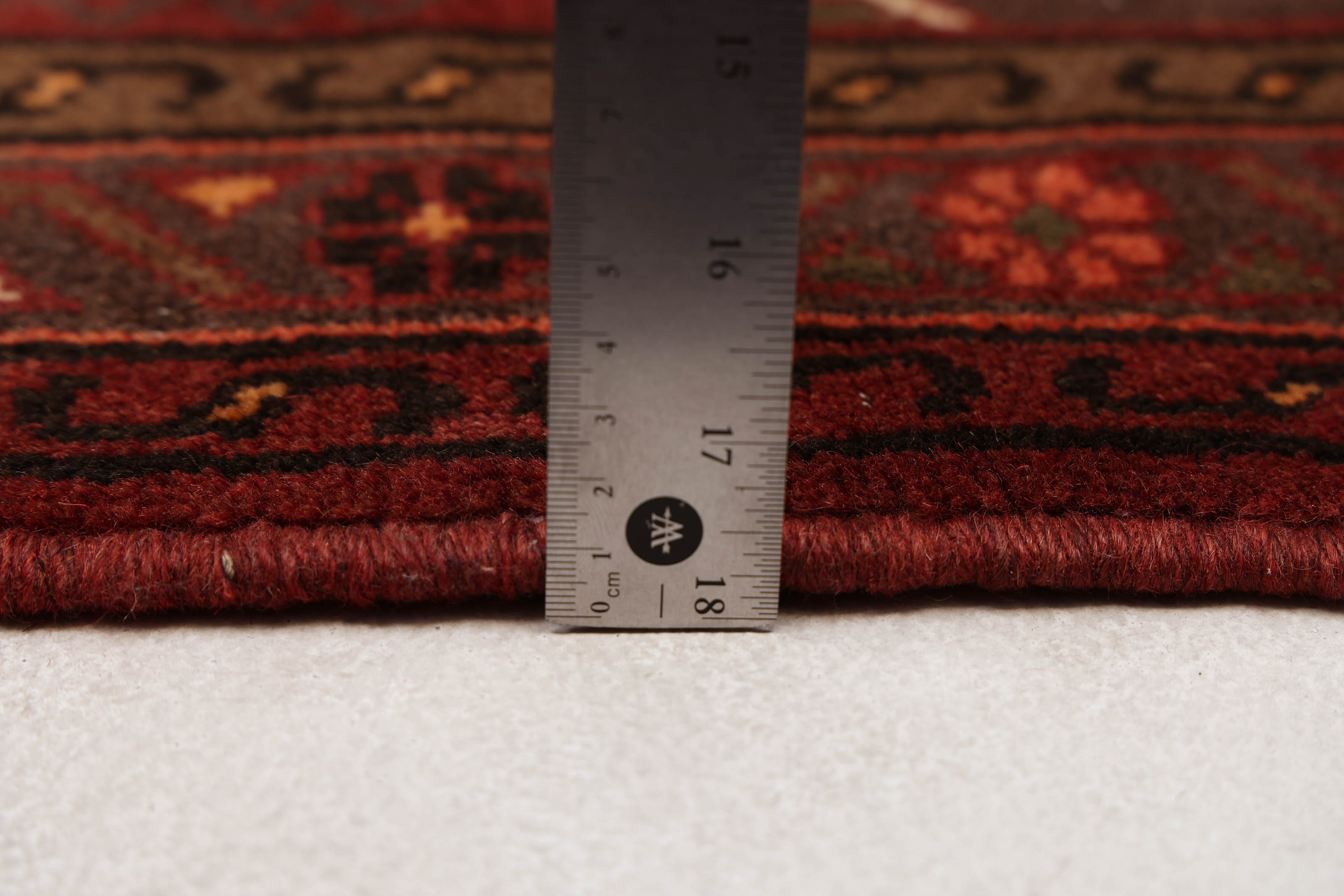 3 Fuß 5 Zoll x 5 Fuß 0 Zoll Traditioneller Vintage Handgeknüpfter Orientteppich Wolle Vorleger - Bild 8 von 10