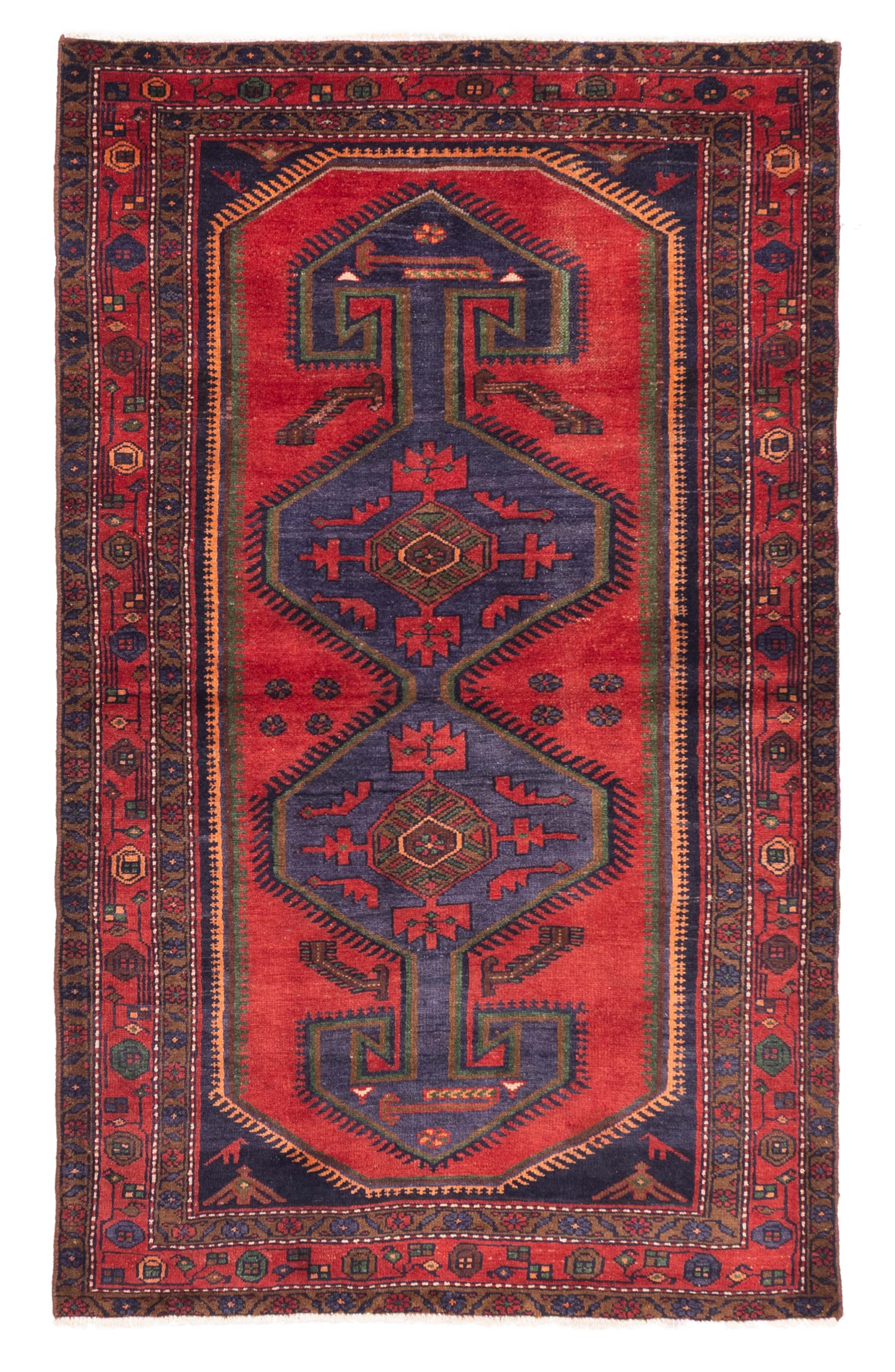 Traditional Vintage Hand-Knotted Area Rug 4’2″ x 6’9″ Oriental Wool Carpet