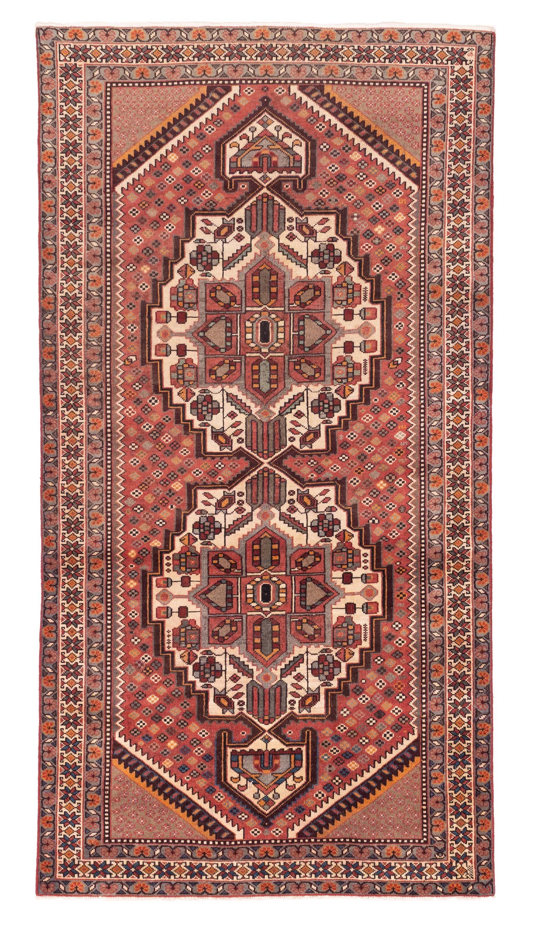 Vintage Hand-Knotted Area Rug 5’2″ x 9’10” Traditional Oriental Wool Carpet