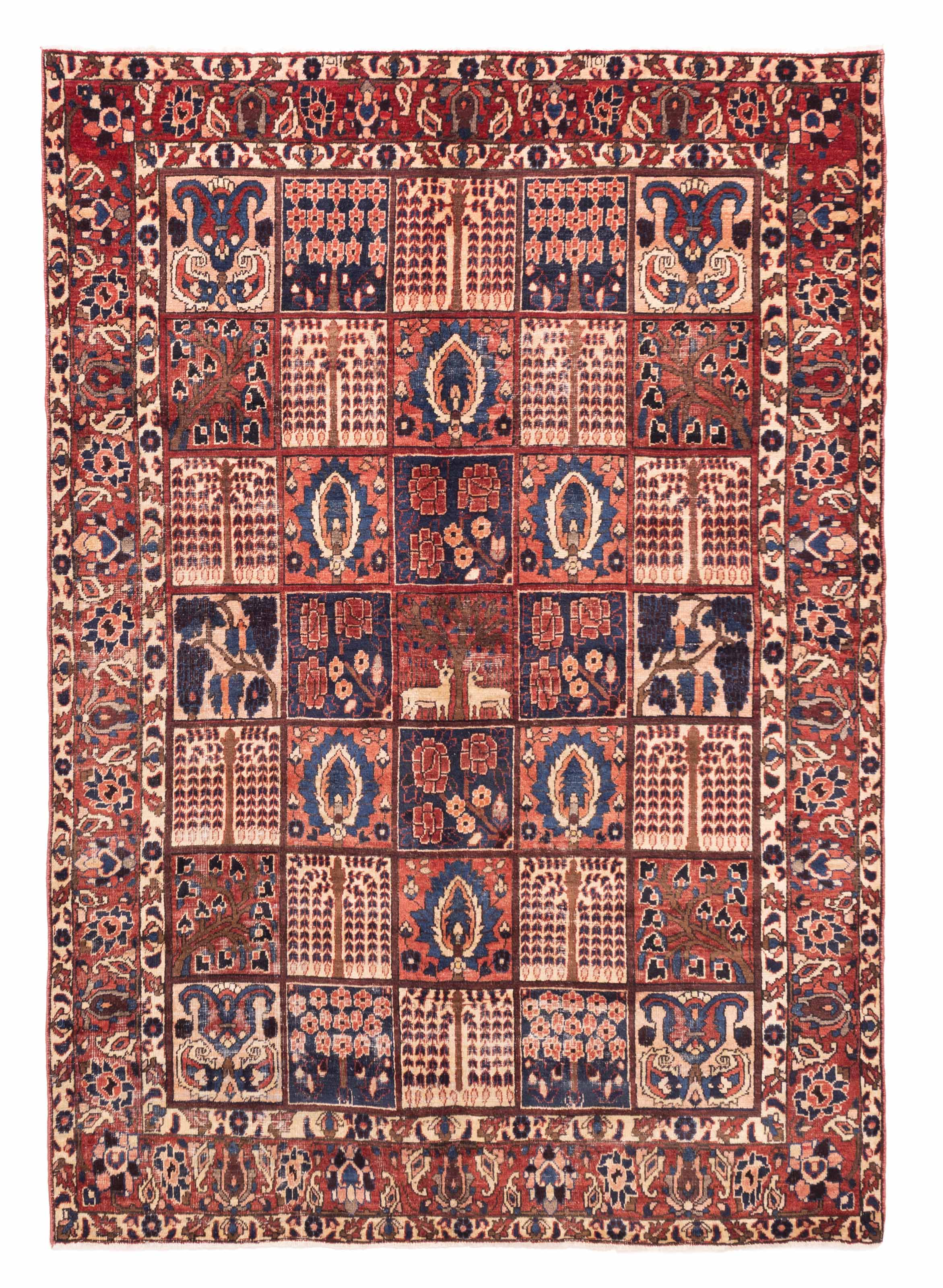 Traditional Vintage Hand-Knotted Oriental Carpet 6’11” x 10’0″ Wool Area Rug