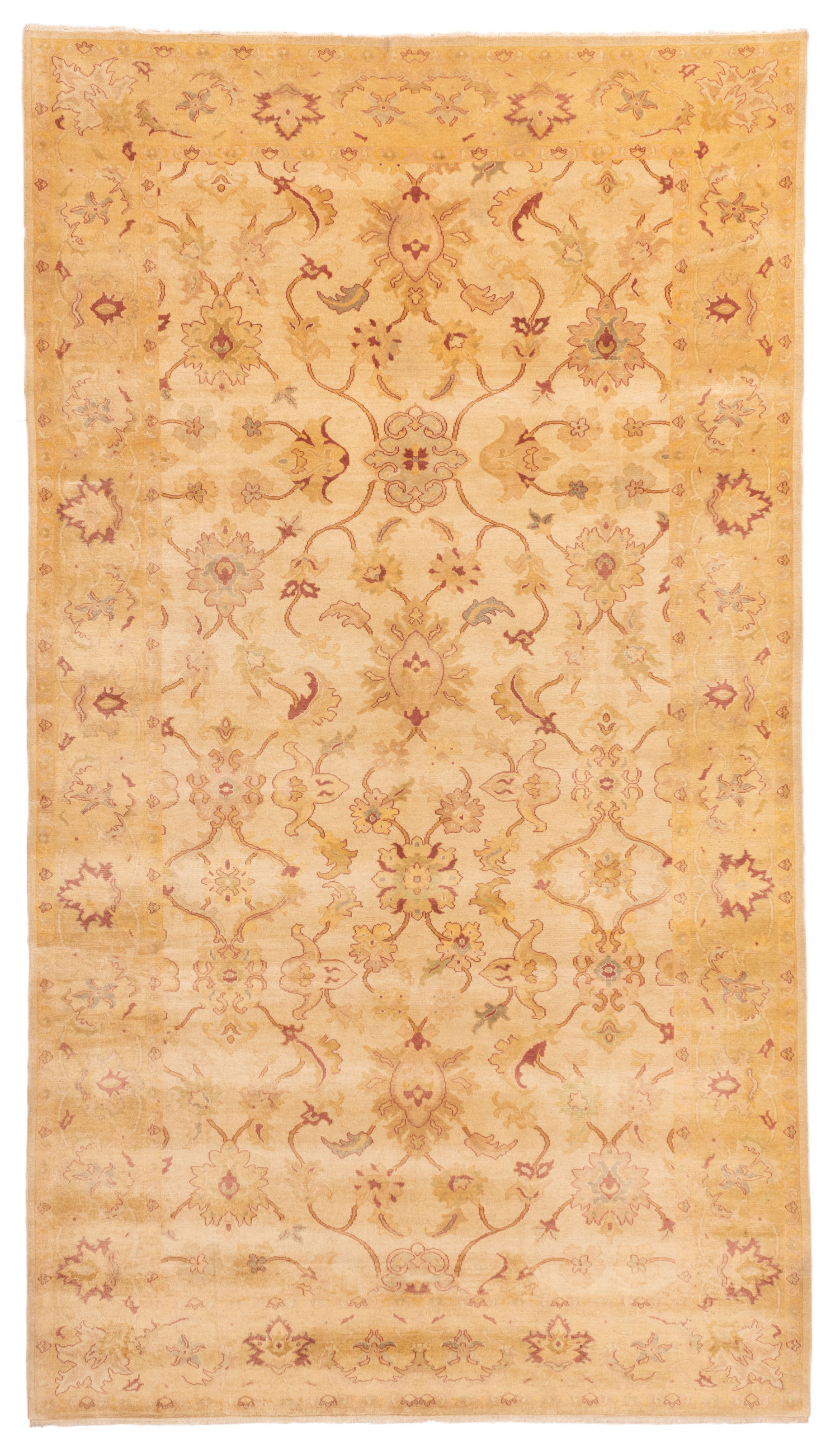 Vintage Hand-Knotted Area Rug 7’4″ x 13’0″ Traditional Oriental Wool Carpet