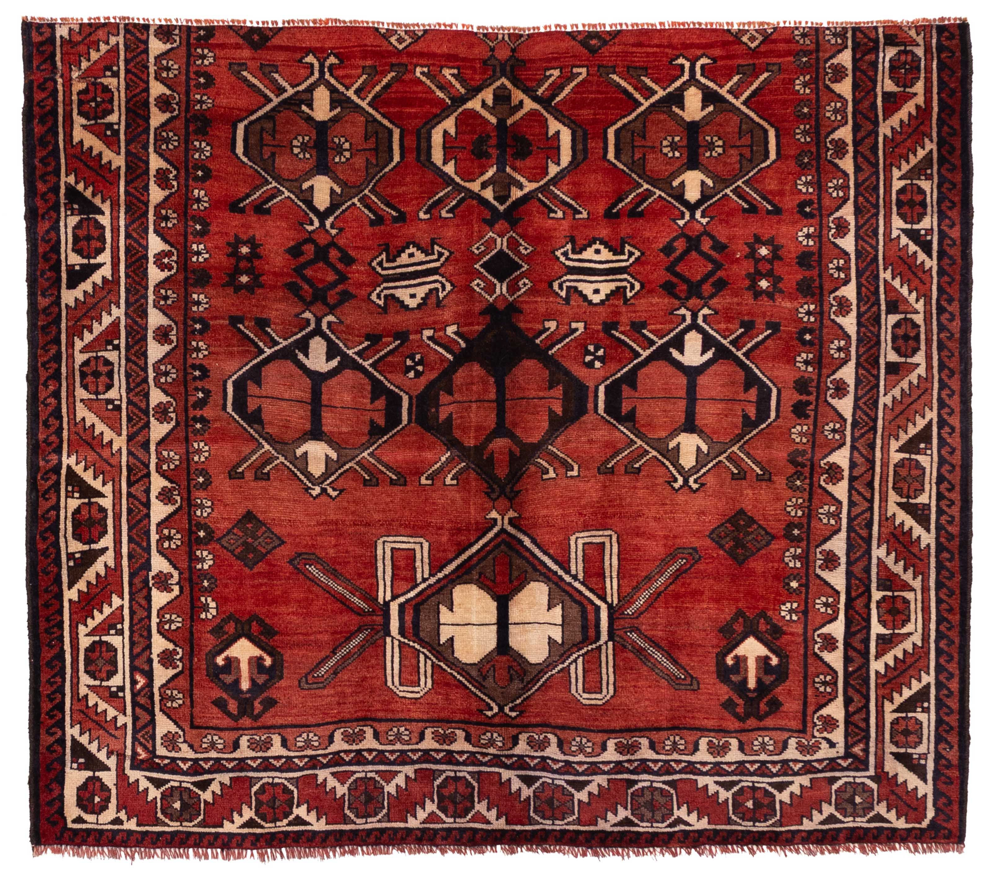 ラグ・カーペット 50s Traditional Hand-Knotted rug Vintage Hand-Knotted Area Rug 5'9