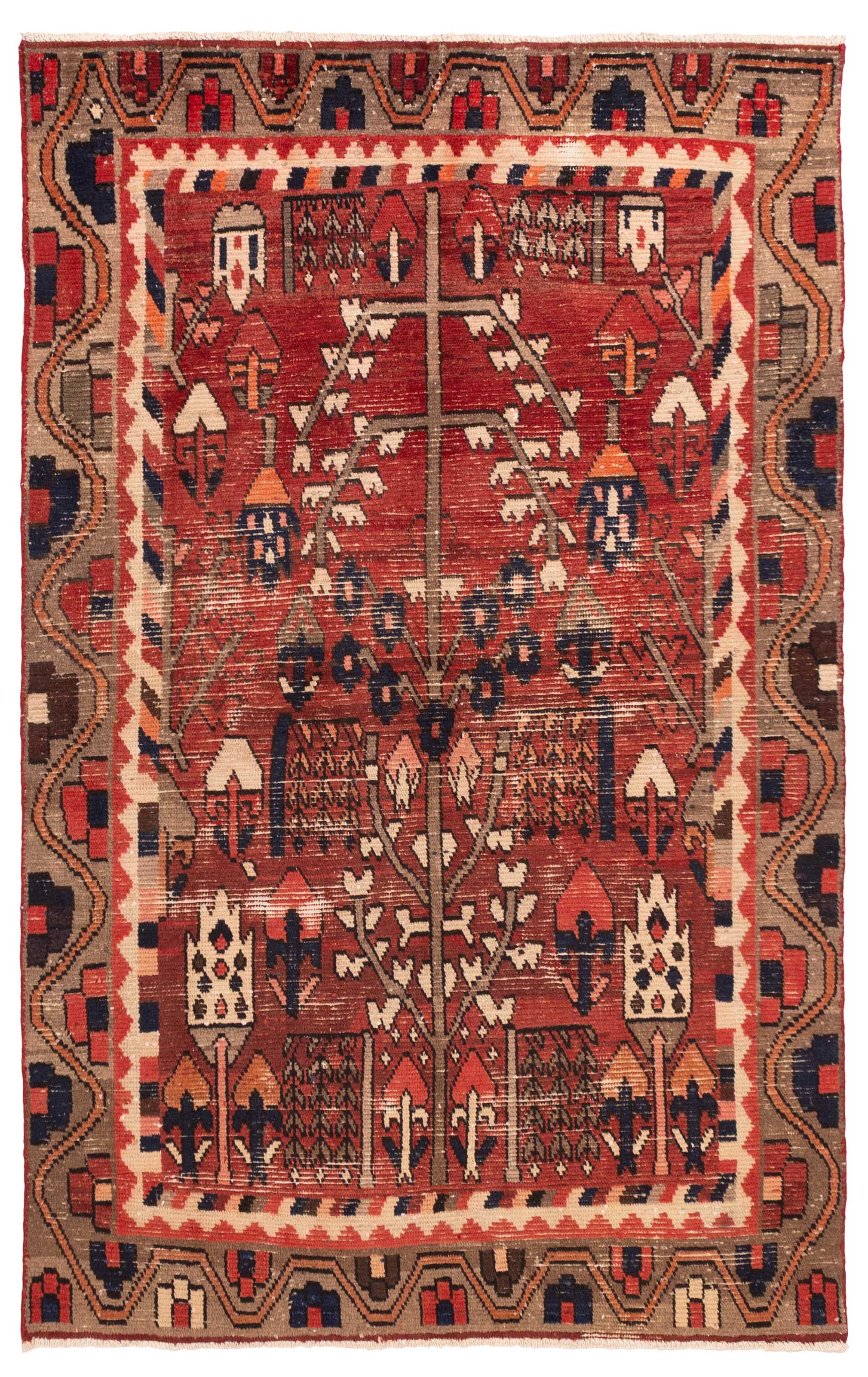 Traditional Vintage Hand-Knotted Oriental Carpet 4’9″ x 7’10” Wool Area Rug