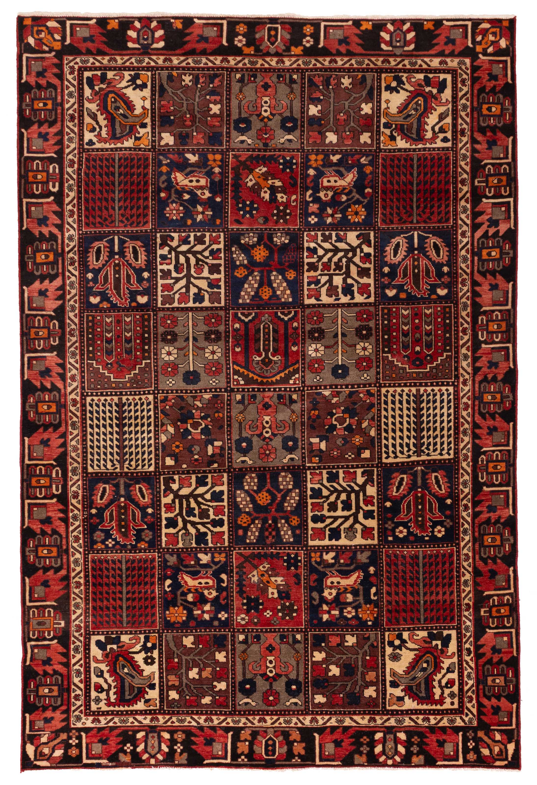 Vintage 6’6″ x 9’8″ Traditional Hand Knotted Vegetable Dye Wool Area Rug