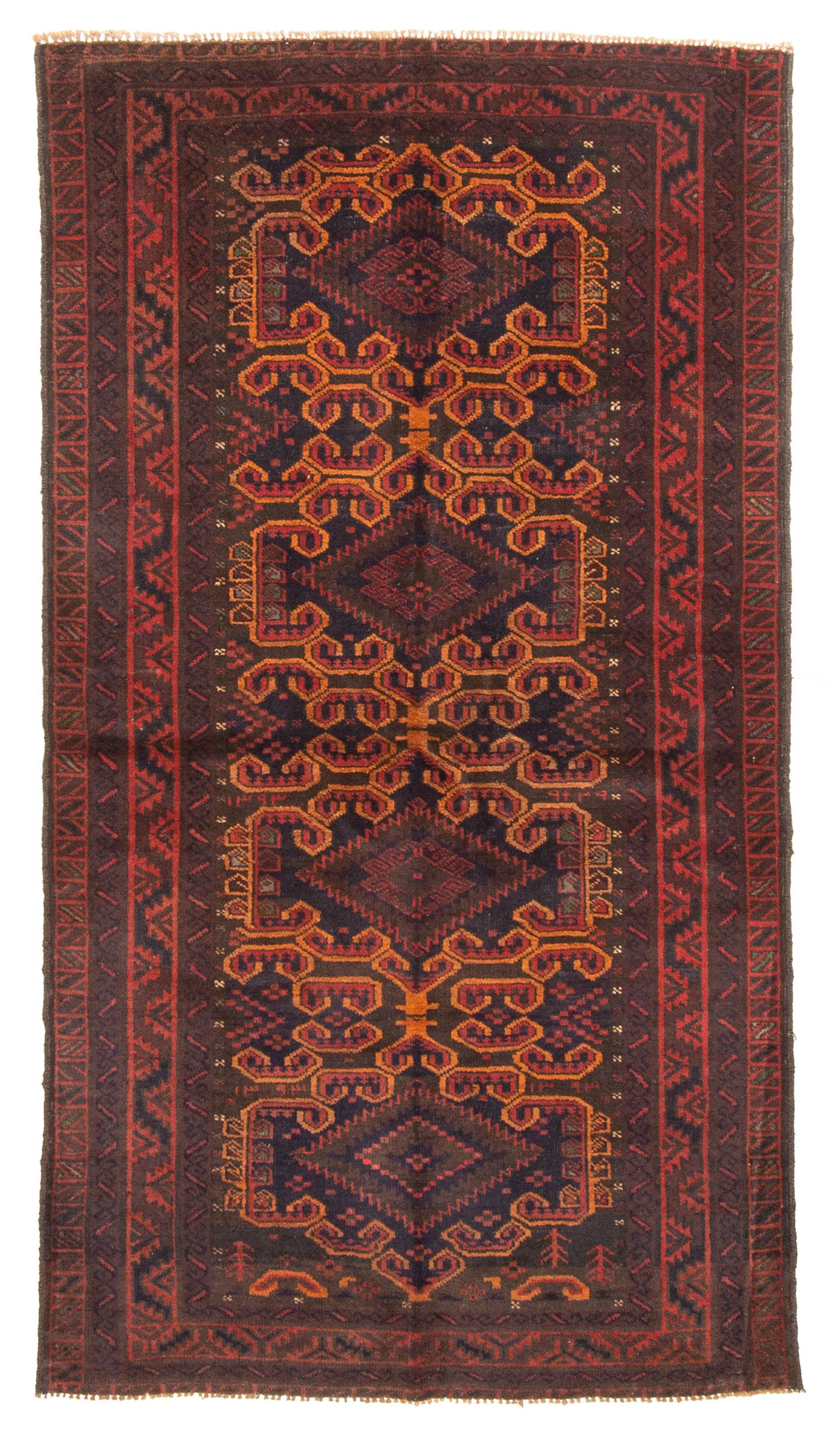Traditional Vintage Hand-Knotted Area Rug 3’5″ x 6’3″ Oriental Wool Carpet