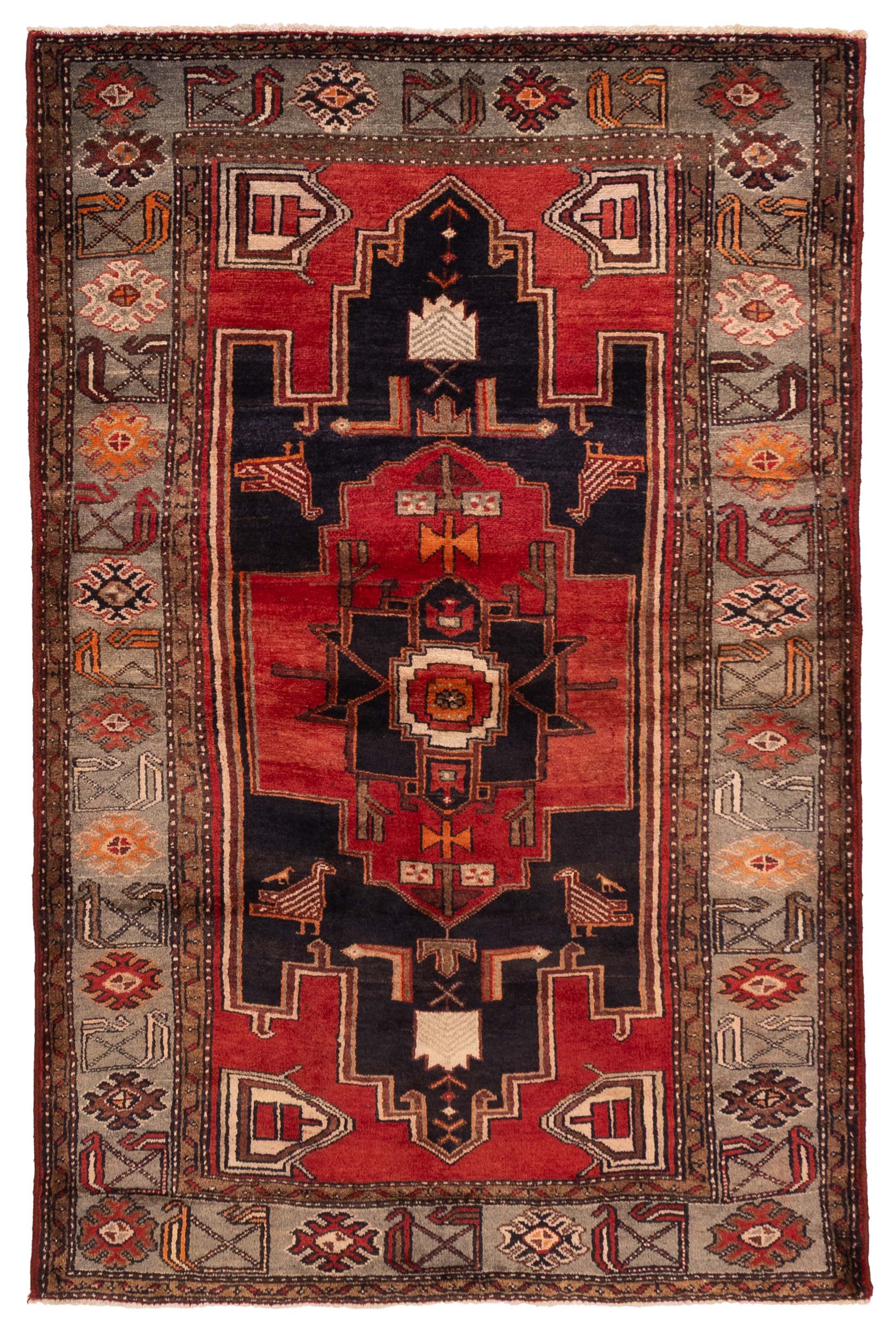 Traditional Vintage Hand-Knotted Oriental Carpet 4’5″ x 6’9″ Wool Area Rug
