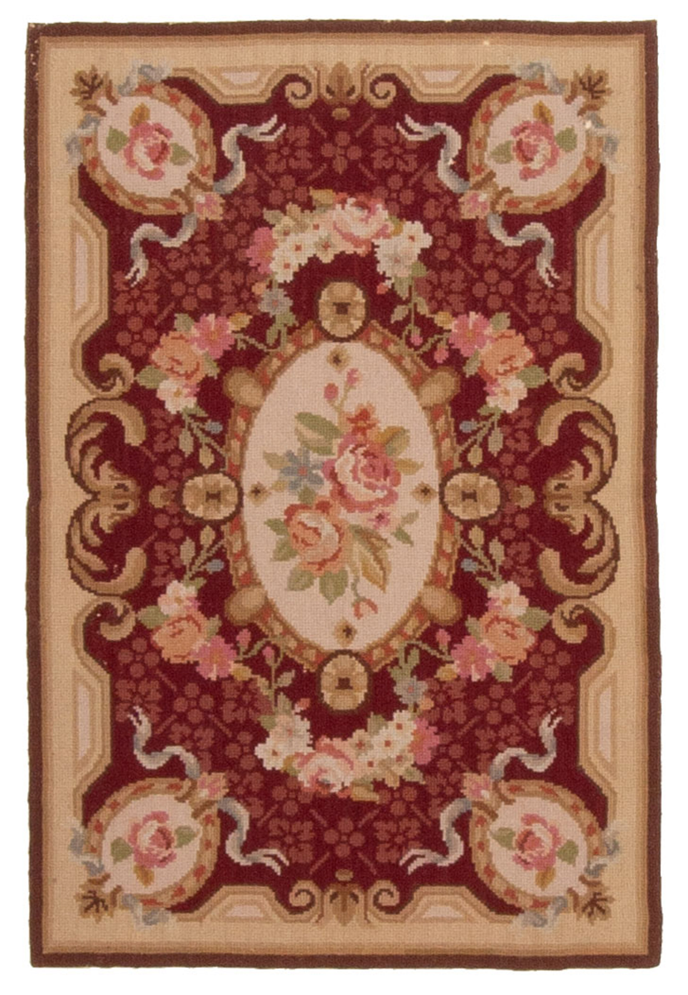 Vintage 2’0″ x 3’0″ Traditional Wool Hand Woven Oriental Area Rug
