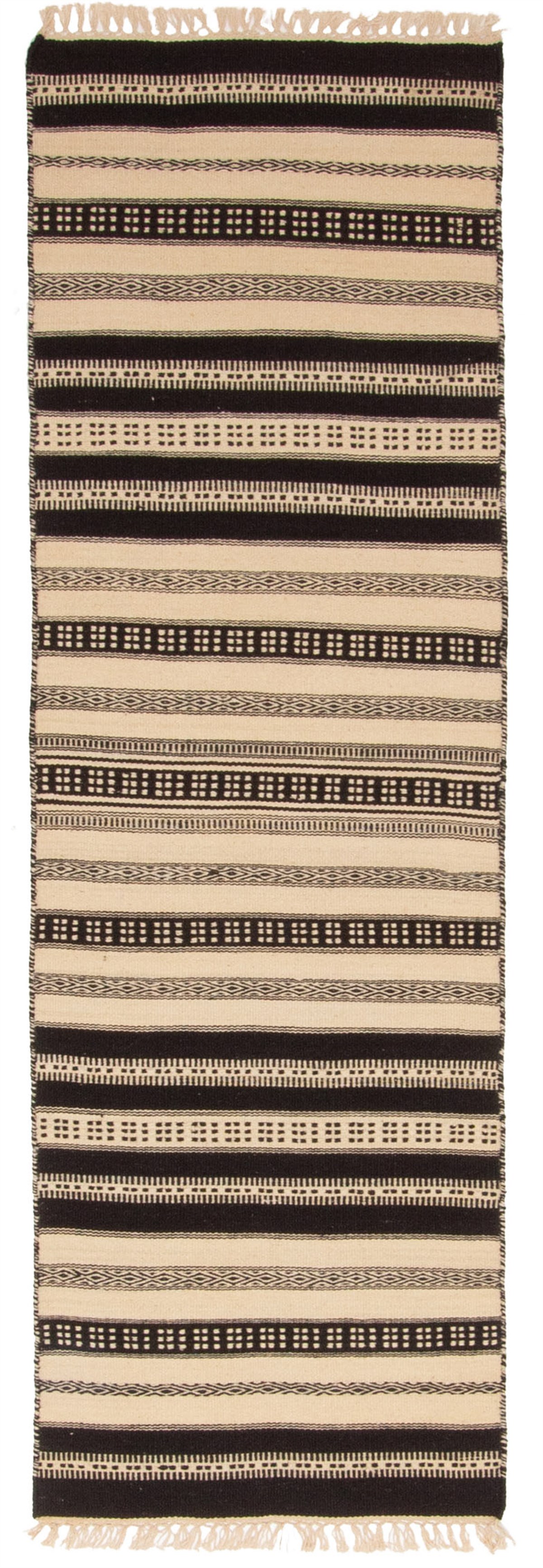 Vintage Hand Woven Area Rug 2’1″ x 6’5″ Traditional Wool Oriental Carpet