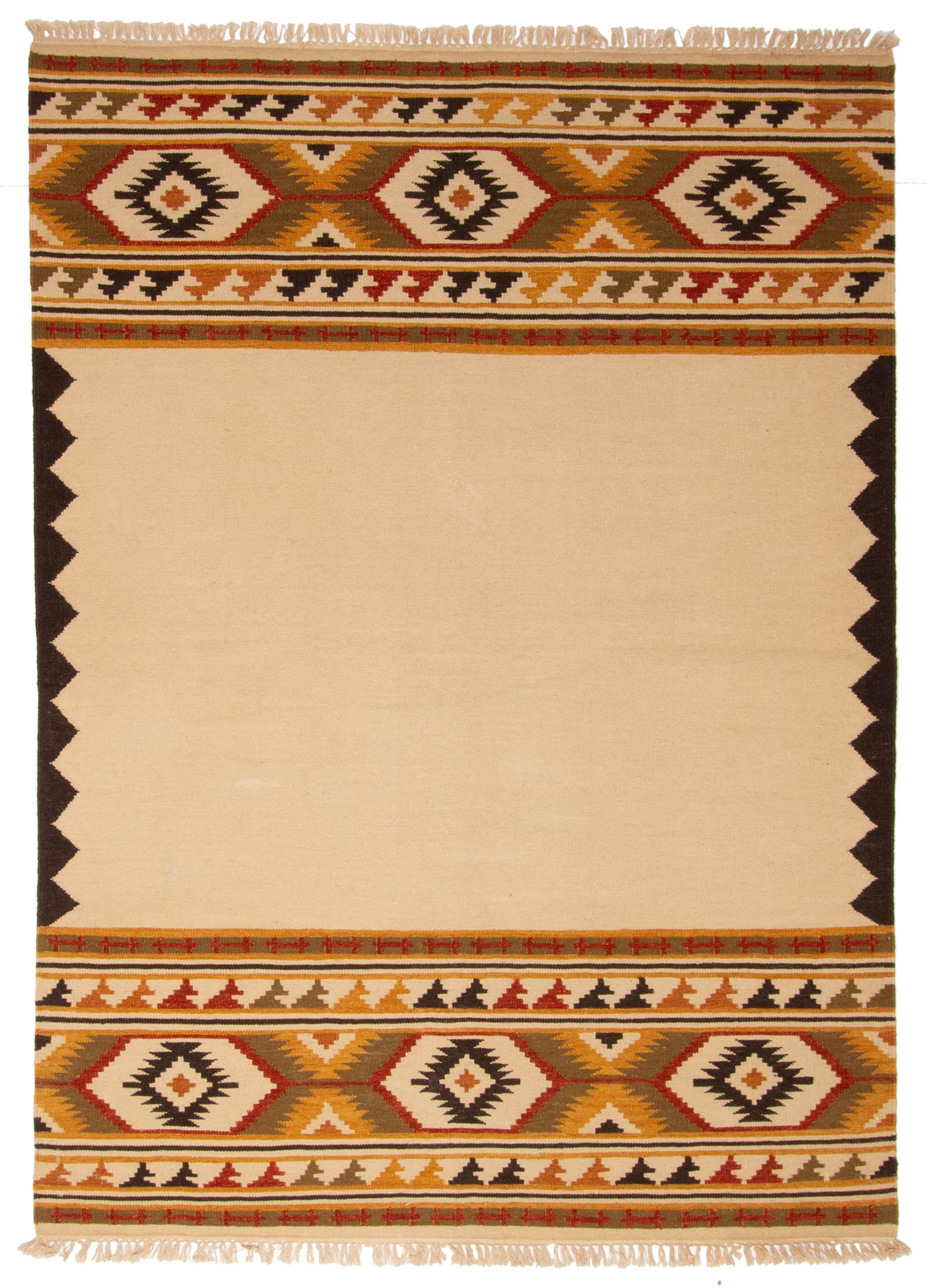 Vintage 5’4″ x 7’5″ Traditional Wool Hand Woven Oriental Area Rug