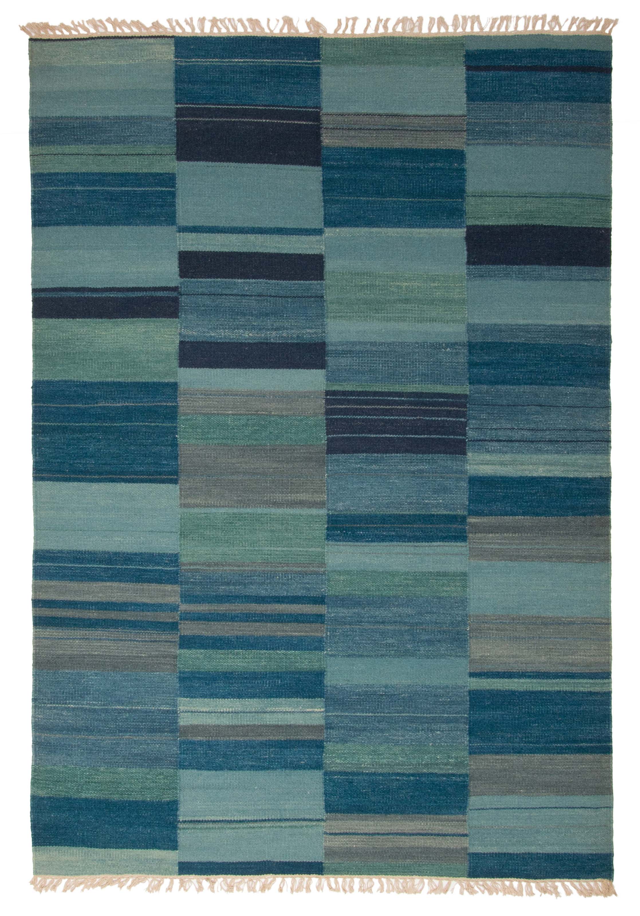 Vintage Hand Woven Area Rug 5’5″ x 7’3″ Traditional Wool Oriental Carpet