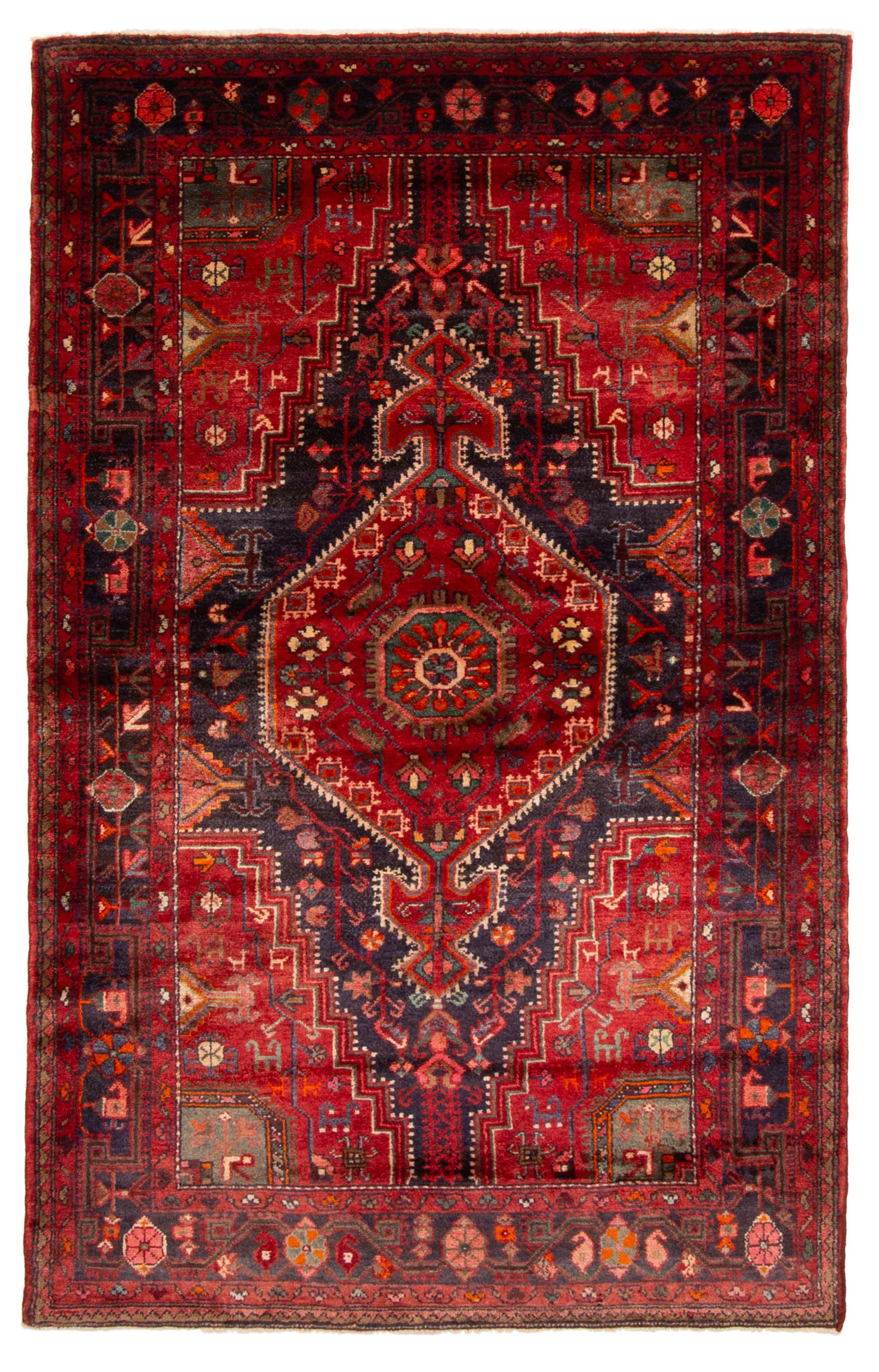 Vintage Traditional Hand-Knotted Area Rug 4’6″ x 7’3″ Oriental Wool Carpet