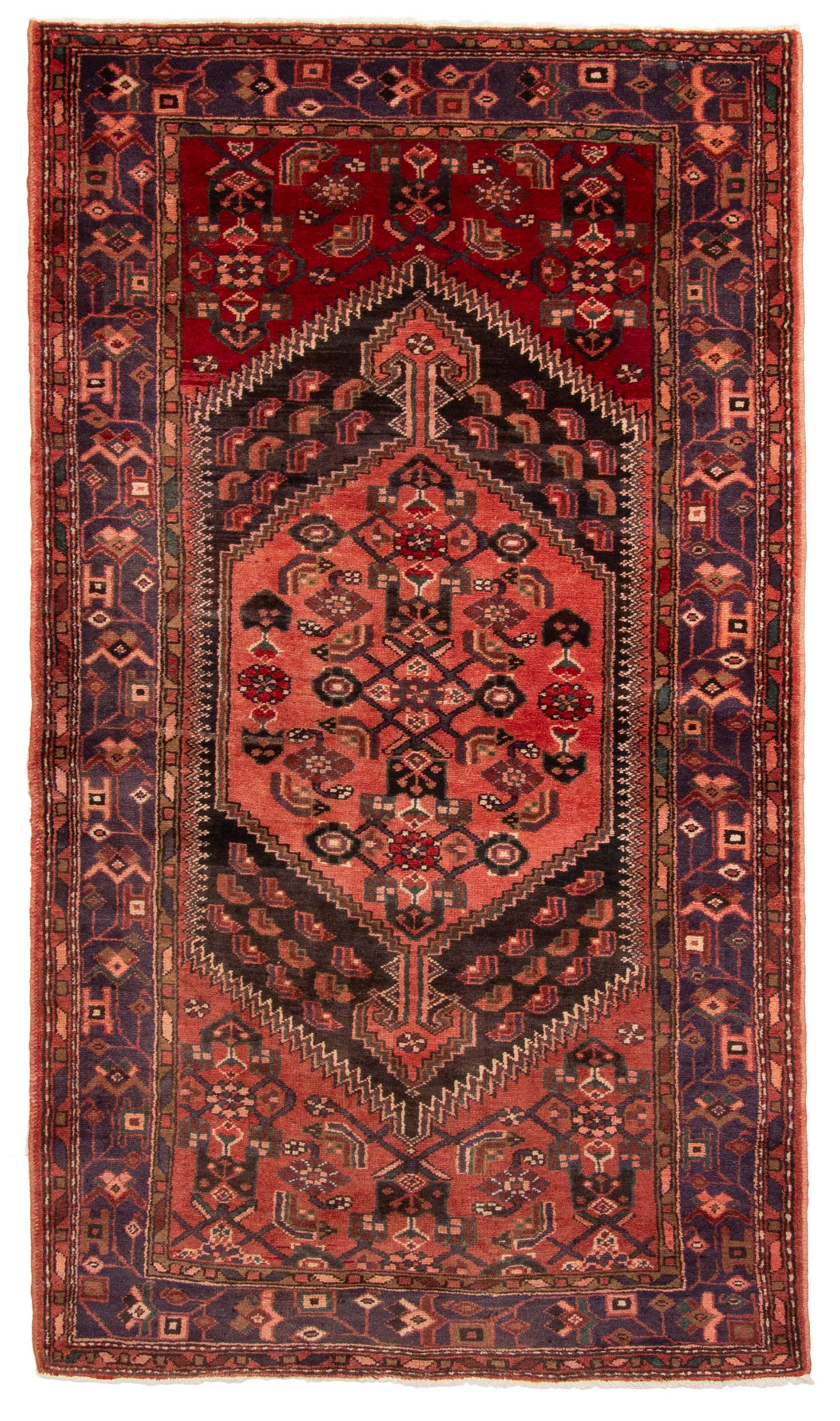 Vintage 4’1″ x 7’6″ Traditional Hand Knotted Vegetable Dye Wool Area Rug