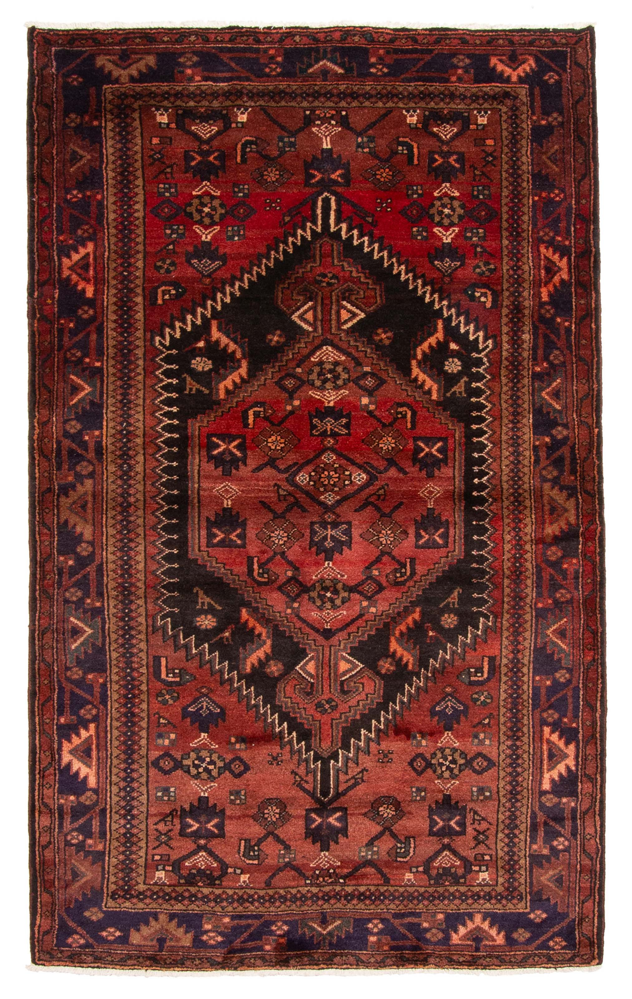 Vintage Traditional Hand-Knotted Area Rug 4’4″ x 7’1″ Oriental Wool Carpet
