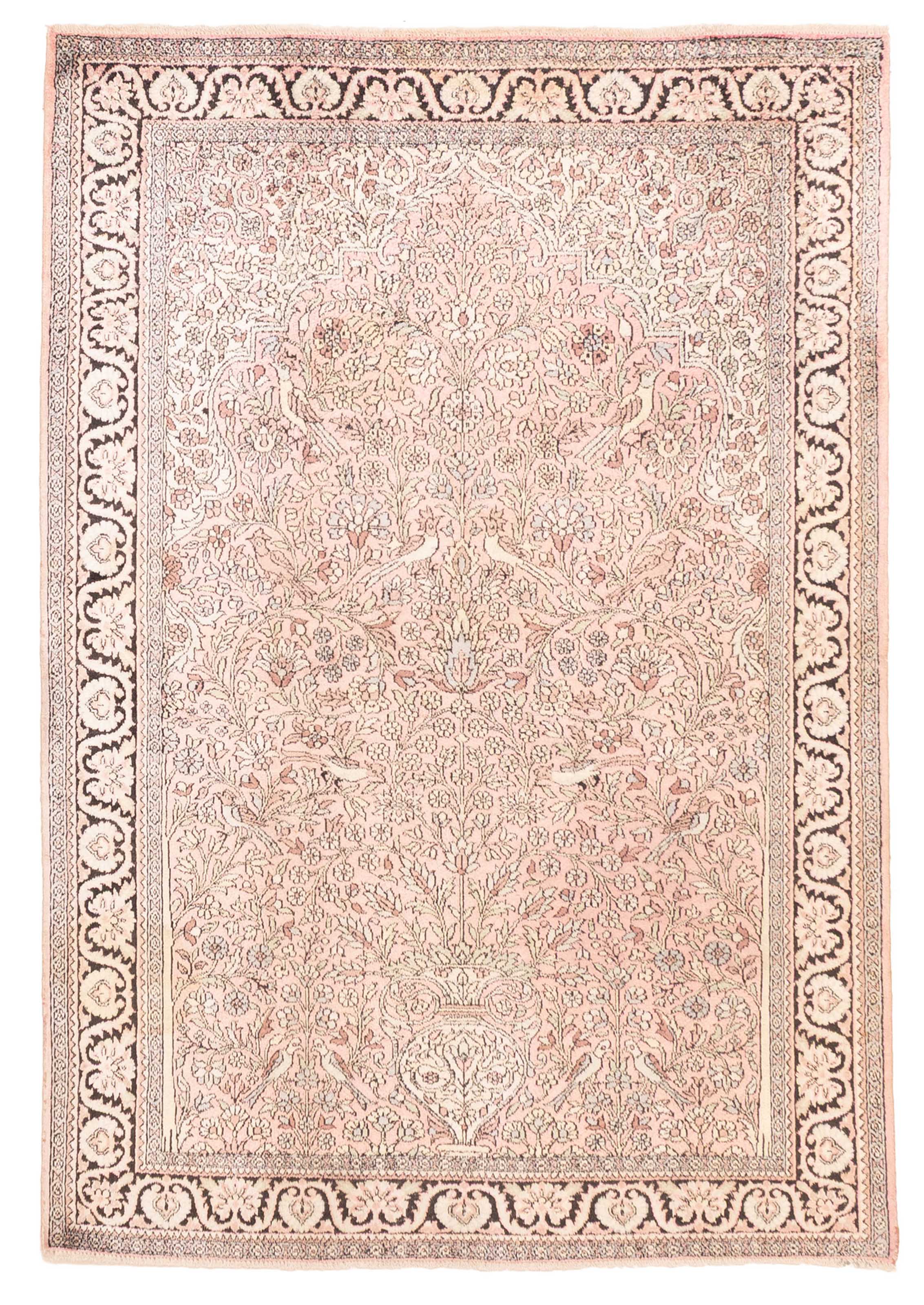 Vintage Traditional Hand-Knotted Area Rug 4’1″ x 6’0″ Oriental Wool Carpet