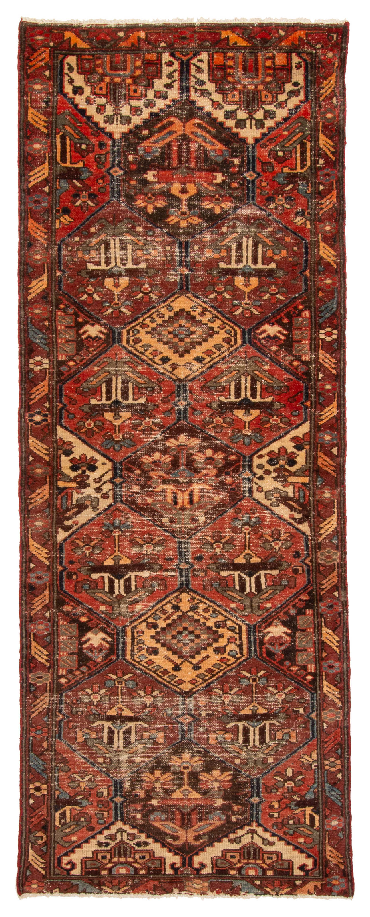 Vintage 3’4″ x 6’4″ Traditional Hand Knotted Vegetable Dye Wool Area Rug