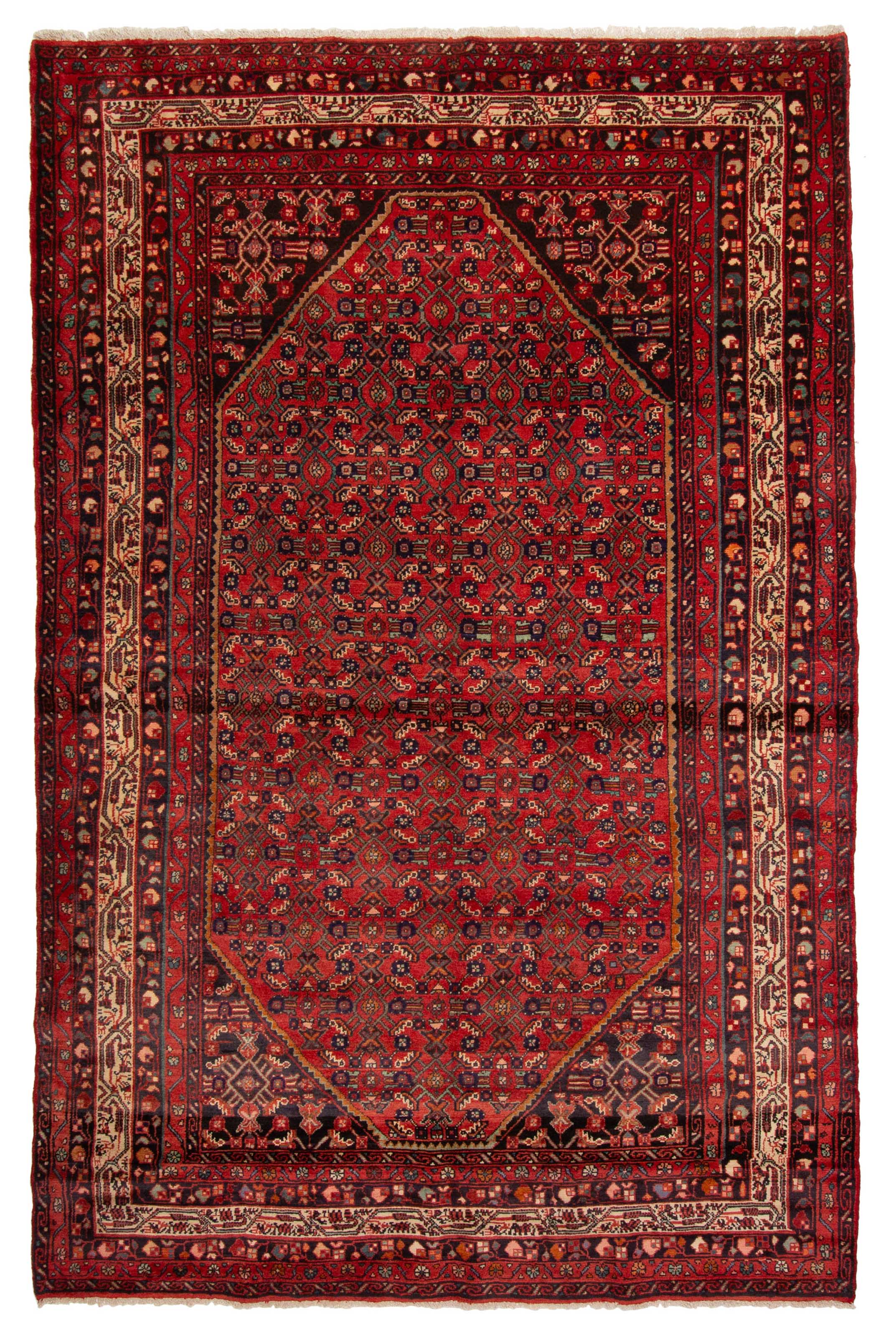 Vintage Traditional Hand-Knotted Area Rug 6’5″ x 9’10” Oriental Wool Carpet