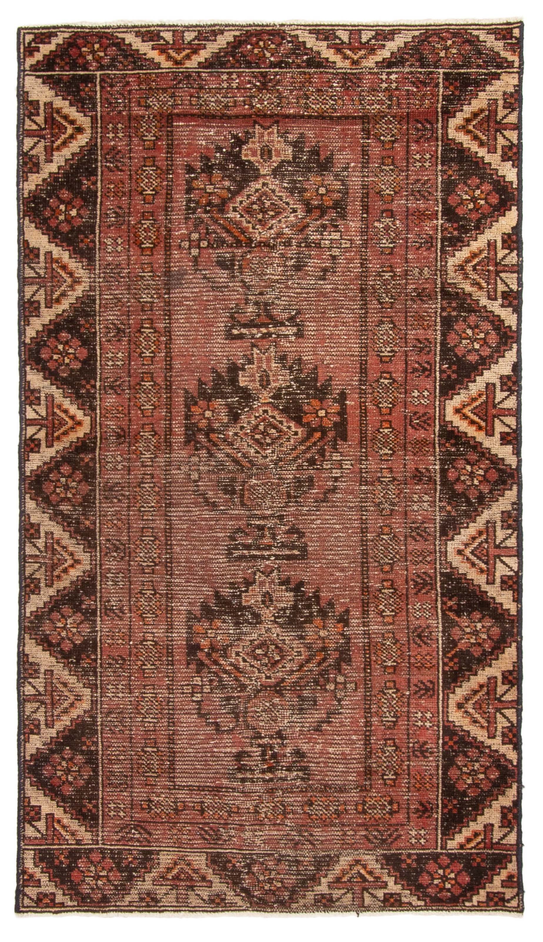 Vintage 3’5″ x 6’3″ Traditional Hand Knotted Vegetable Dye Wool Area Rug