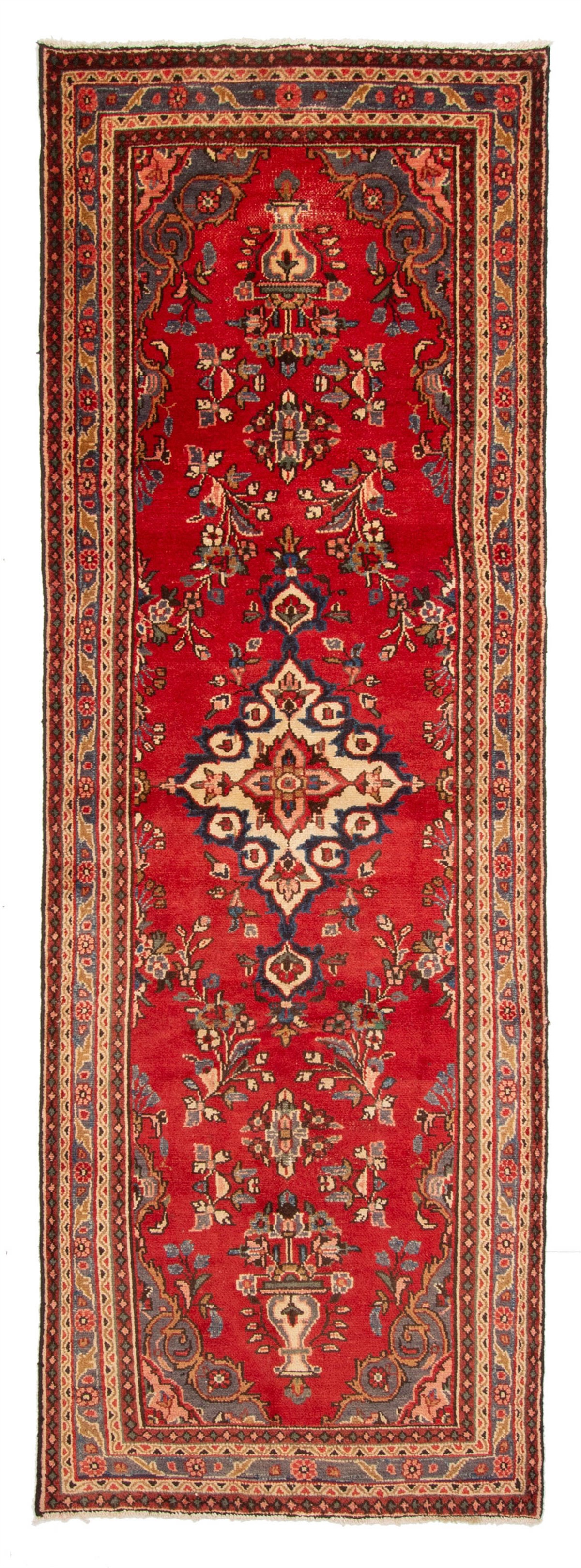 3’3″ x 9’8″ Vintage Hand-knotted Runner Rug Traditional Oriental Wool Carpet
