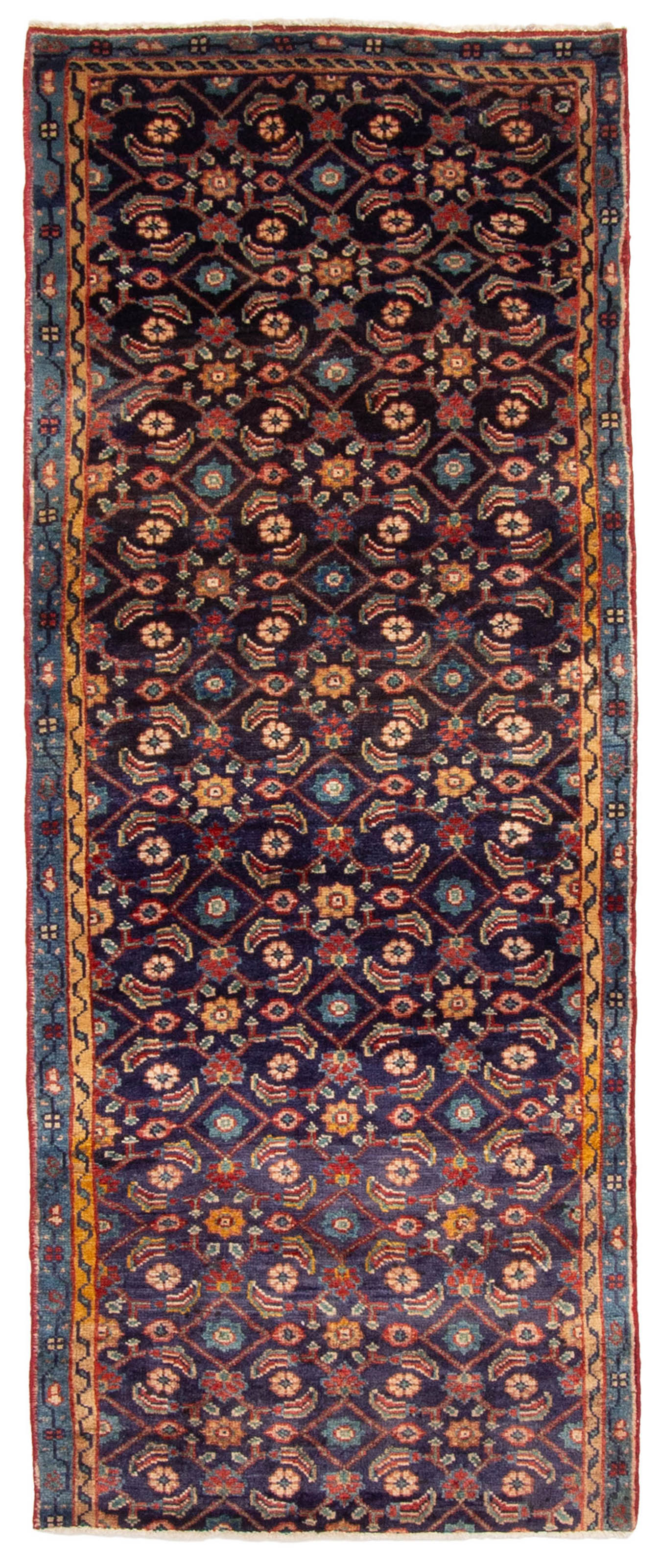 2’8″ x 6’9″ Vintage Hand-knotted Runner Rug Traditional Oriental Wool Carpet