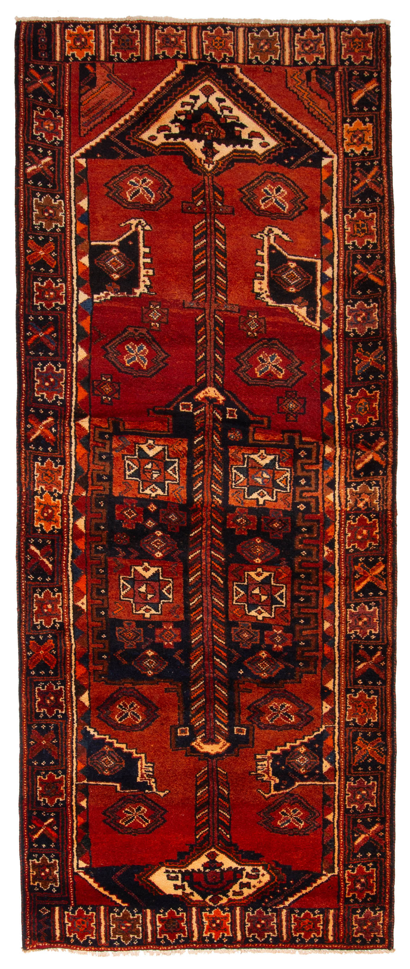 4’1″ x 10’0″ Vintage Hand-knotted Runner Rug Traditional Oriental Wool Carpet