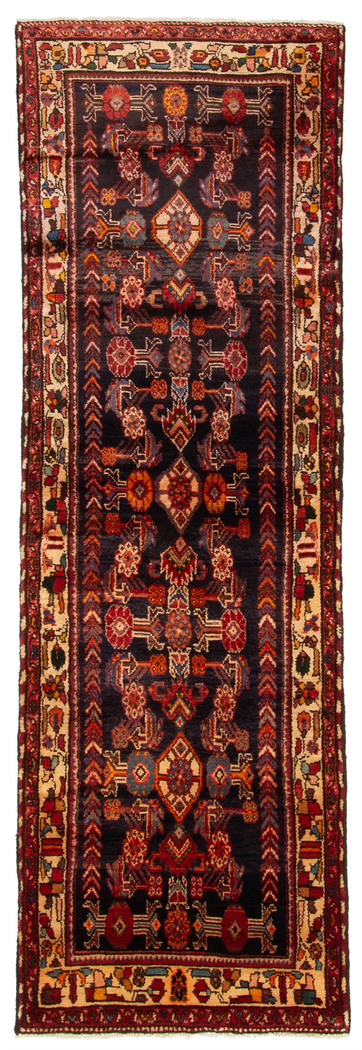 Vintage Hand-knotted Runner Rug 2’6″ x 8’0″ Traditional Oriental Wool Carpet