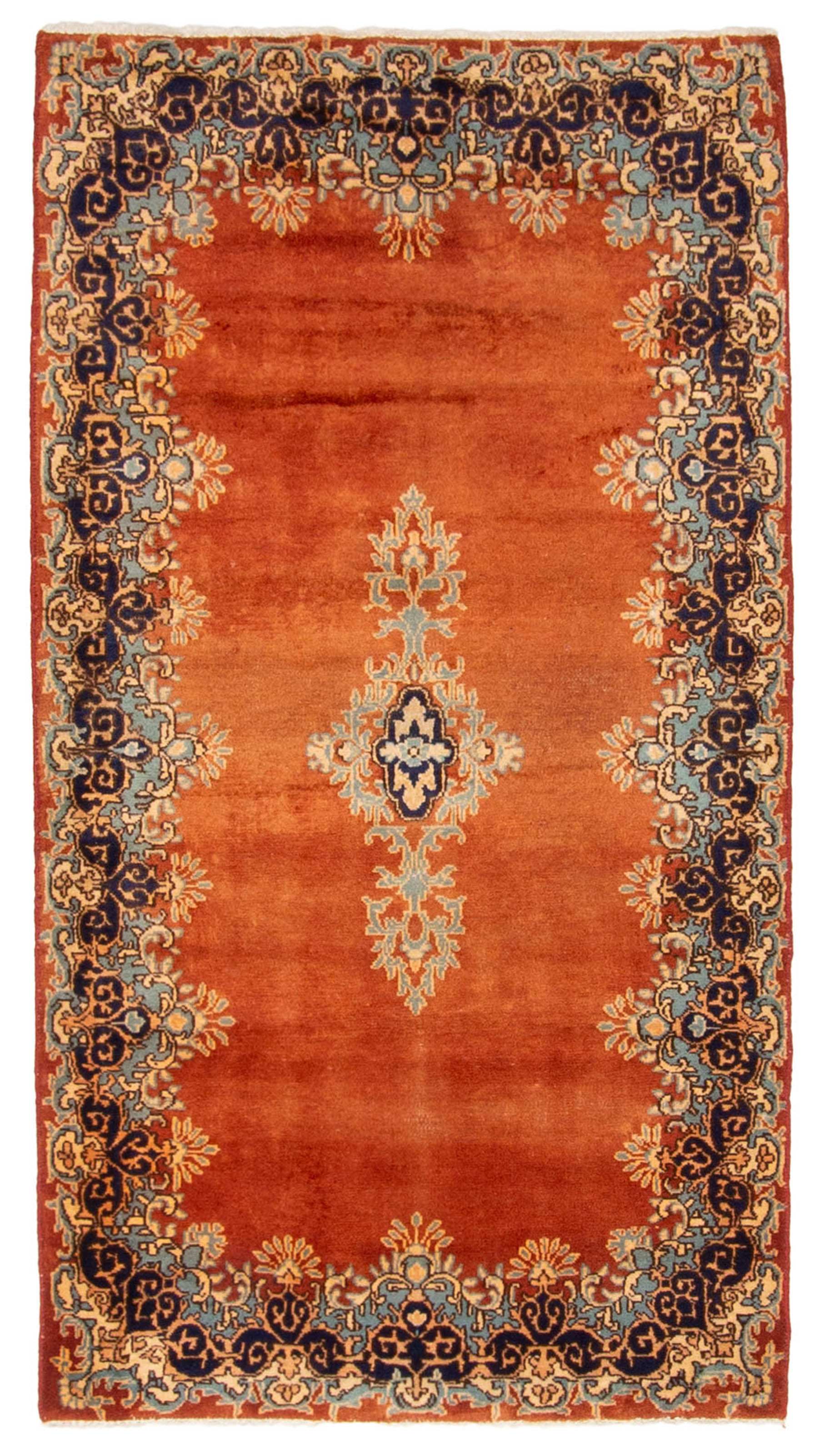 Vintage 2’9″ x 5’1″ Traditional Hand Knotted Vegetable Dye Wool Area Rug