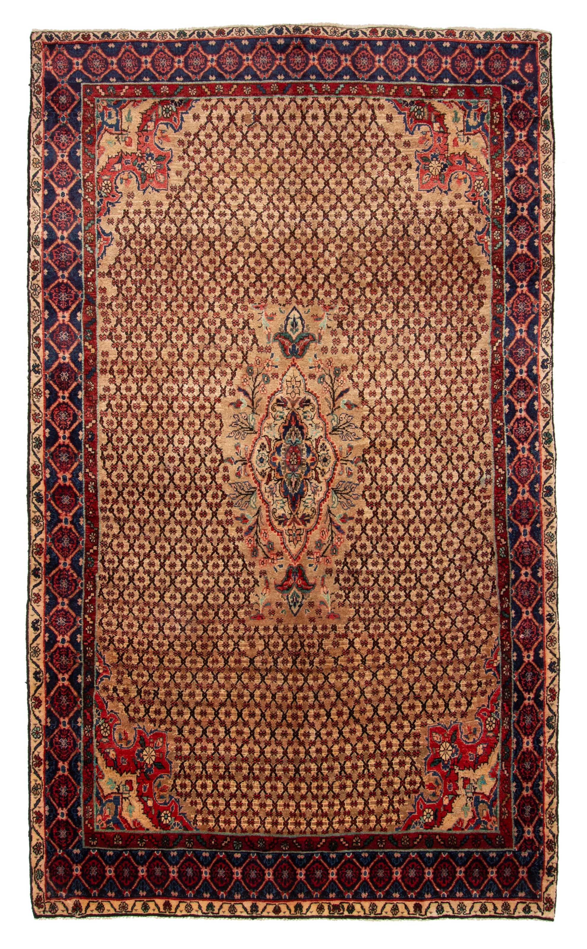 Vintage Traditional Hand-Knotted Area Rug 5’5″ x 8’10” Oriental Wool Carpet