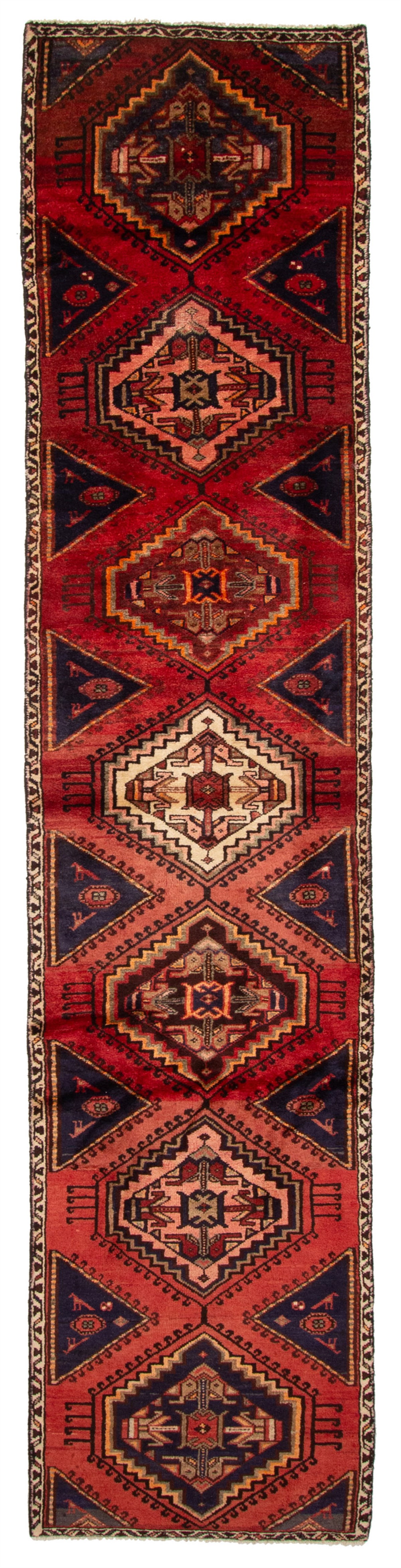 2’5″ x 12’1″ Vintage Hand-knotted Runner Rug Traditional Oriental Wool Carpet