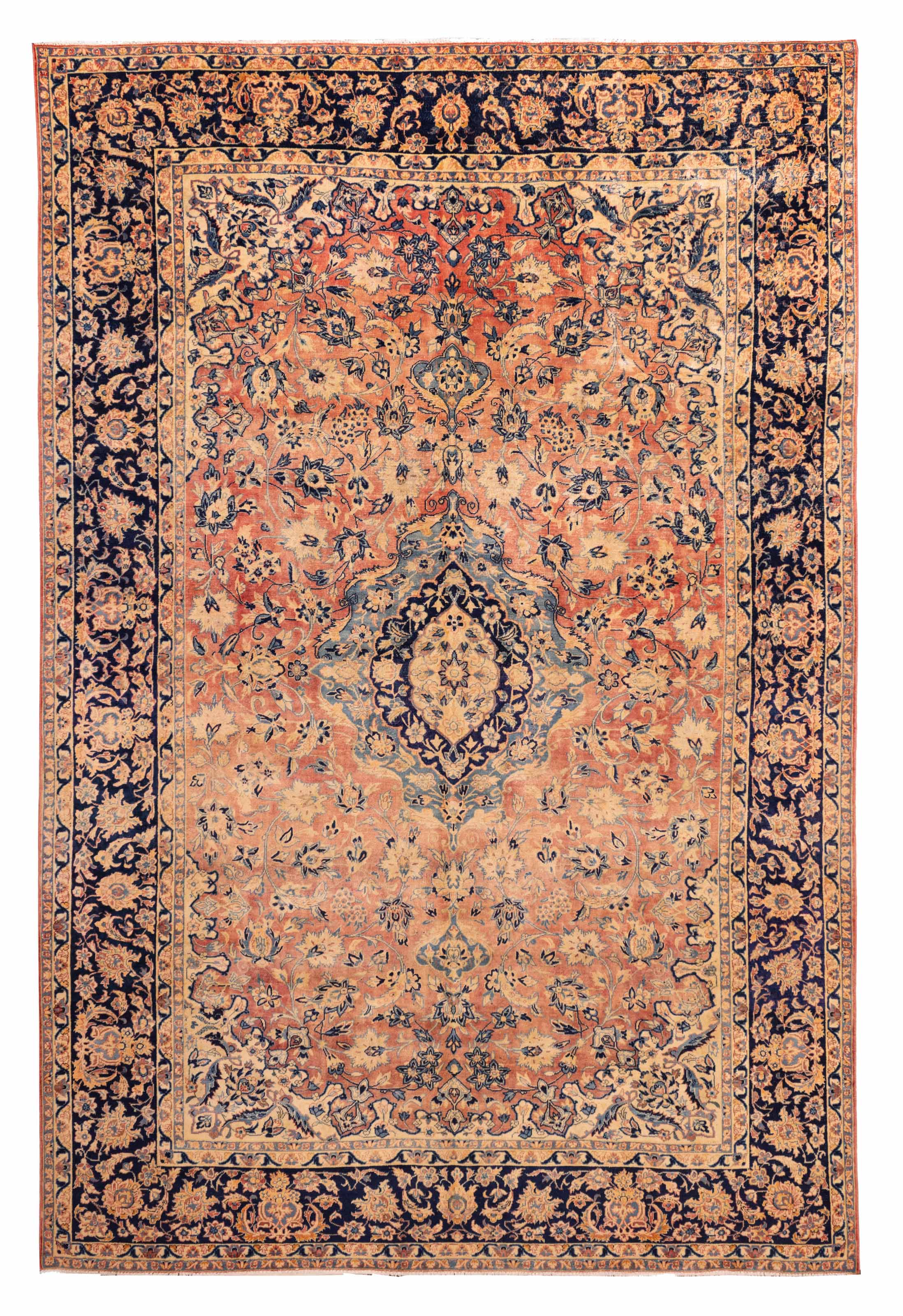 Vintage Traditional Hand-Knotted Area Rug 9’9″ x 14’3″ Oriental Wool Carpet