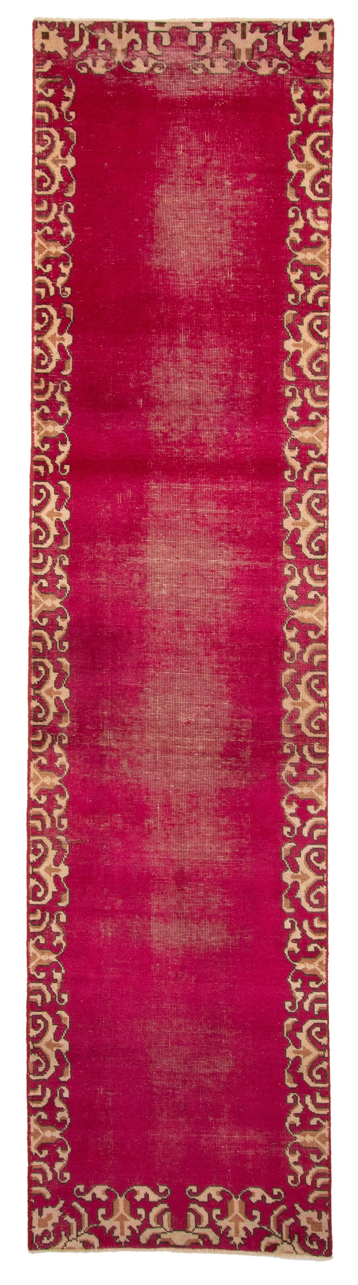 Vintage Hand-knotted Runner Rug 2’6″ x 11’0″ Traditional Oriental Wool Carpet