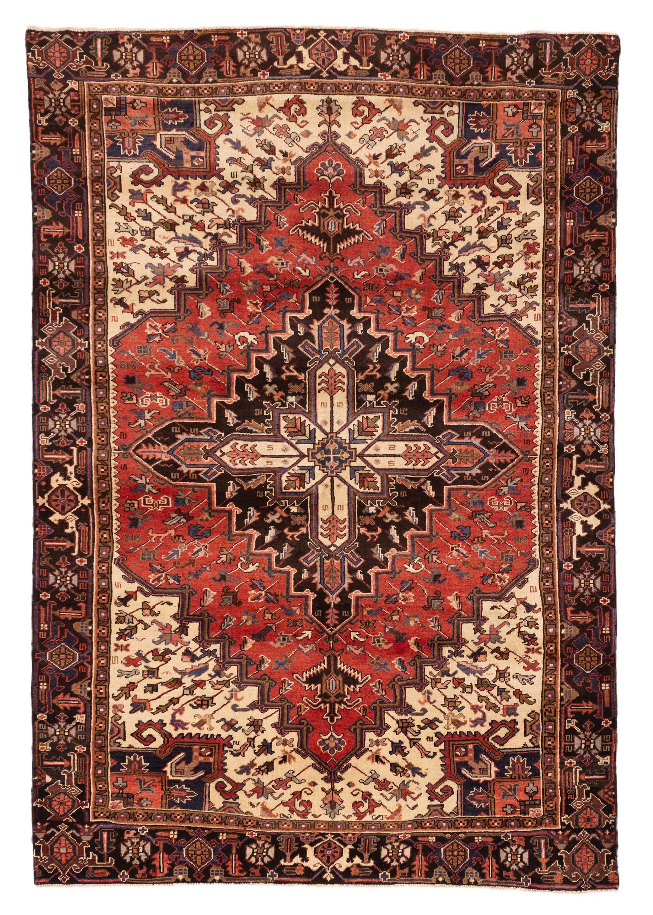 Vintage 6’5″ x 9’1″ Traditional Hand Knotted Vegetable Dye Wool Area Rug