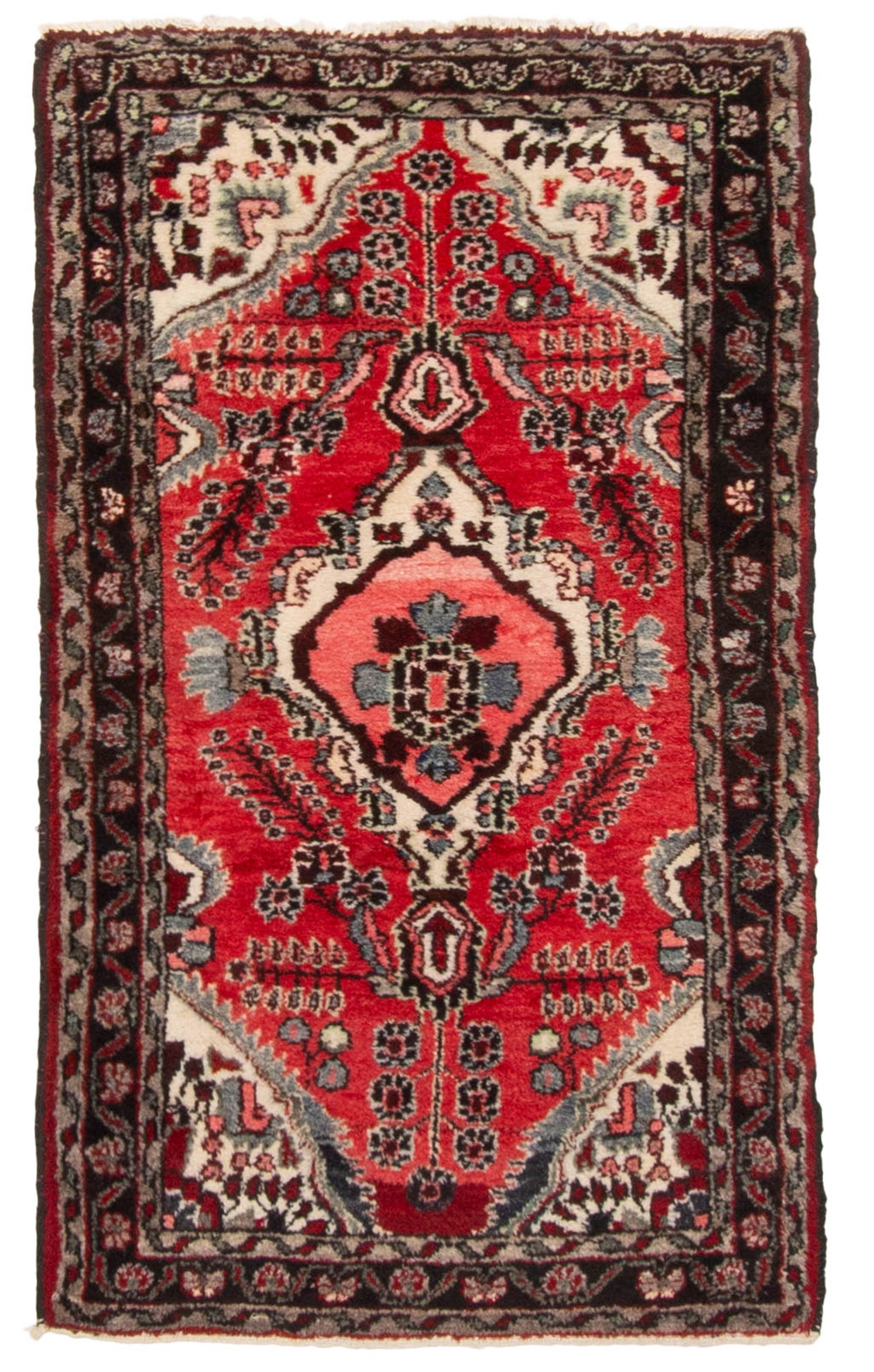 Vintage 2’7″ x 4’5″ Traditional Hand Knotted Vegetable Dye Wool Area Rug