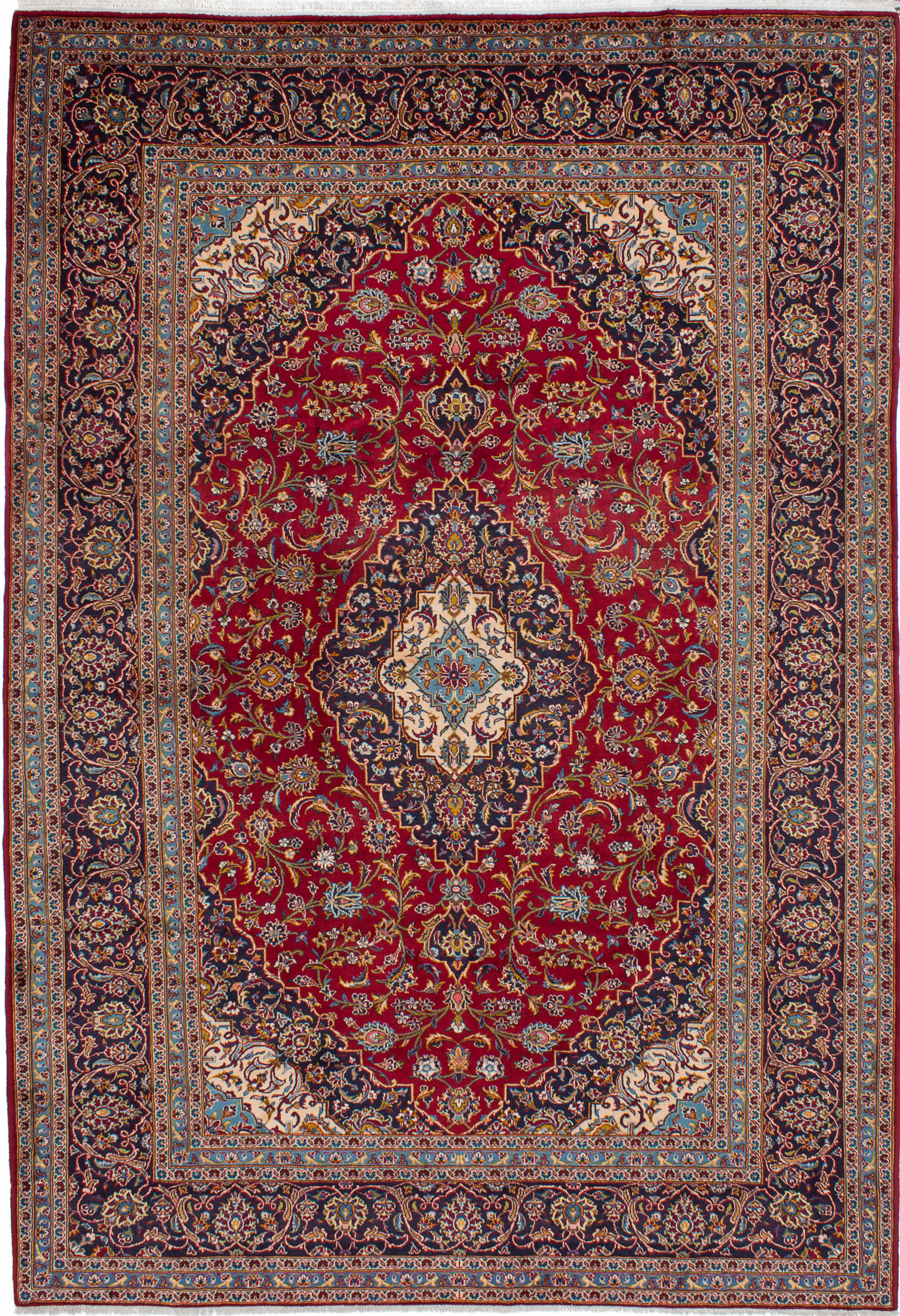 Tapis kashan 7'11" x 11'8" en laine
